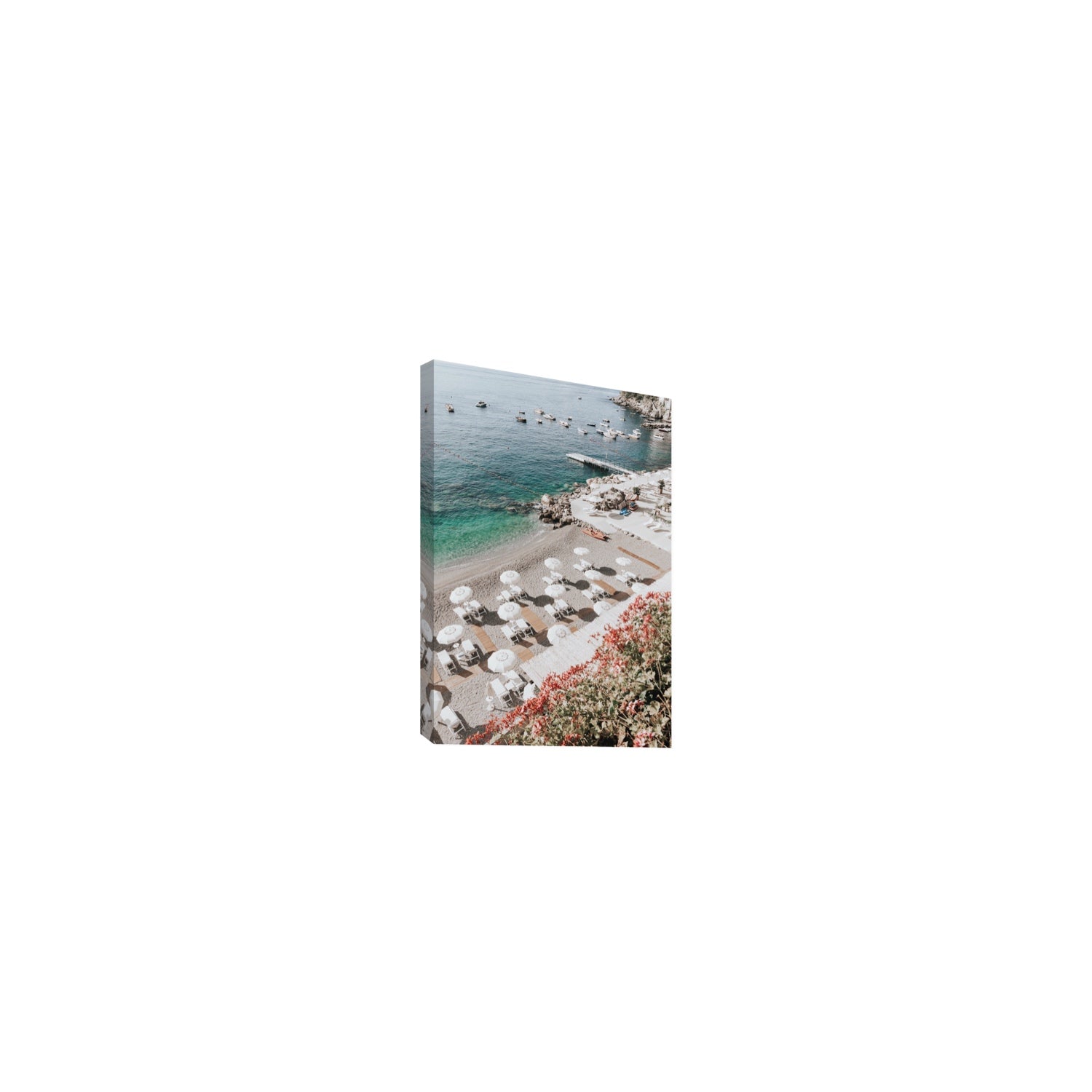 Tranquil Oasis Amalfi coastal wall art Small stretched canvas print