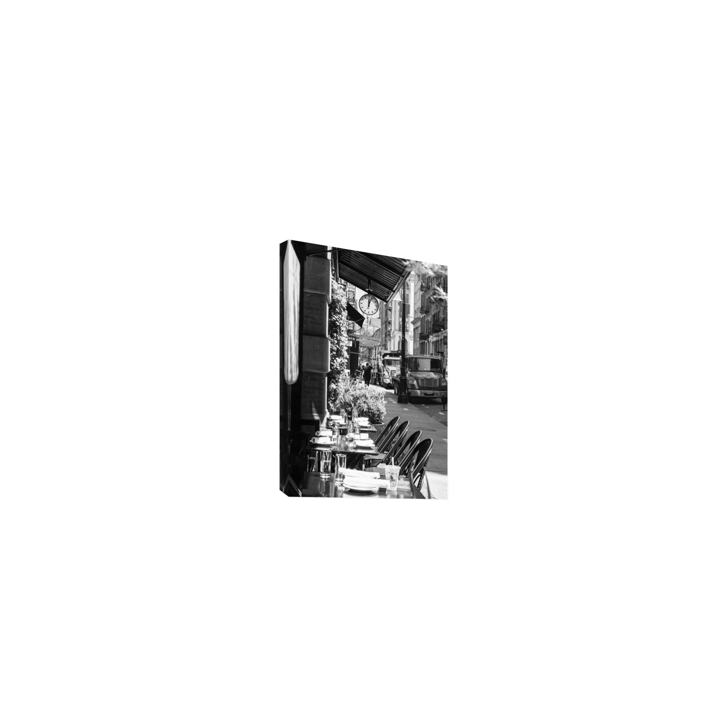 Mercer Street New York NYC Black & White wall art Small stretched canvas print
