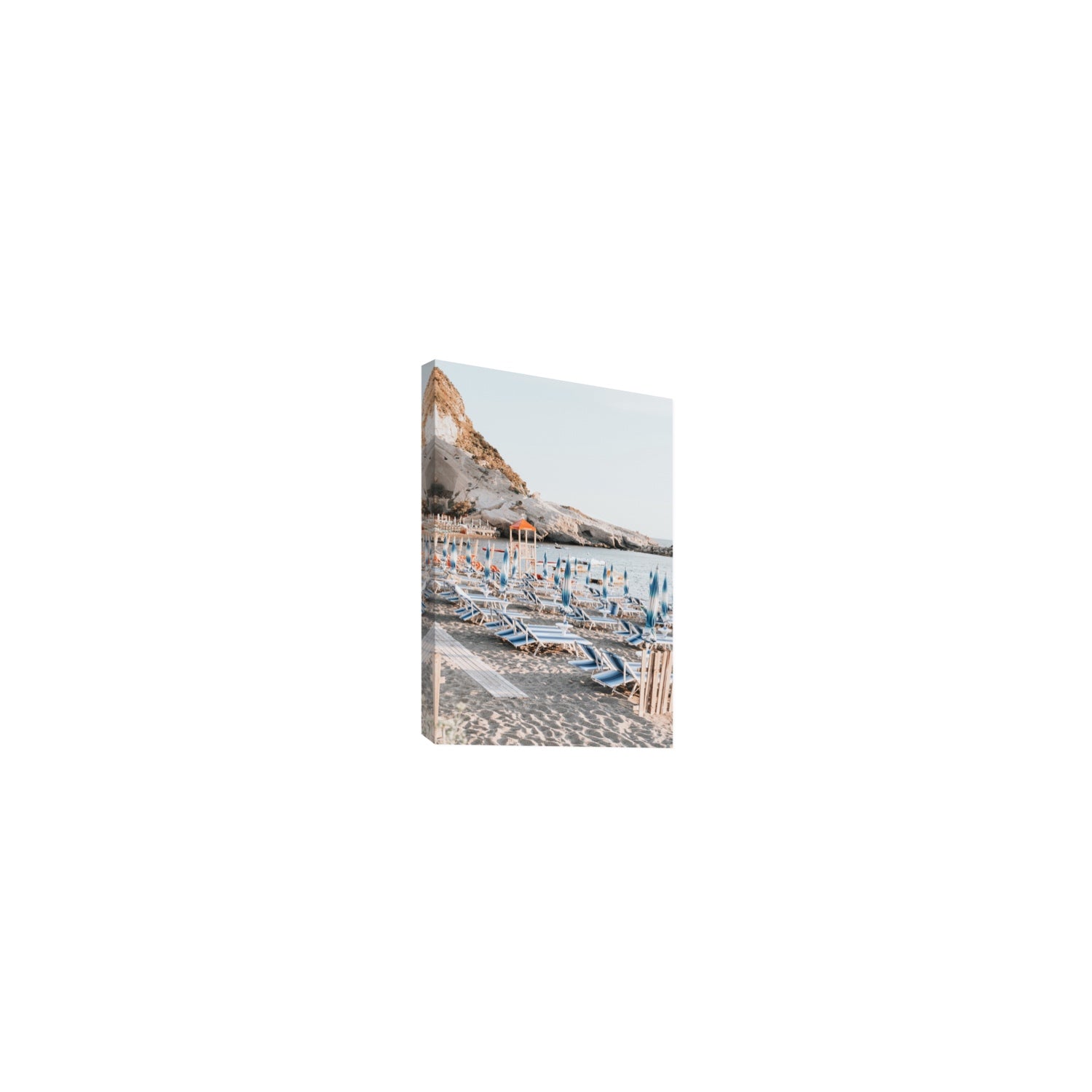 The Golden Hour Ischia Italian coastal wall art Small stretched canvas print