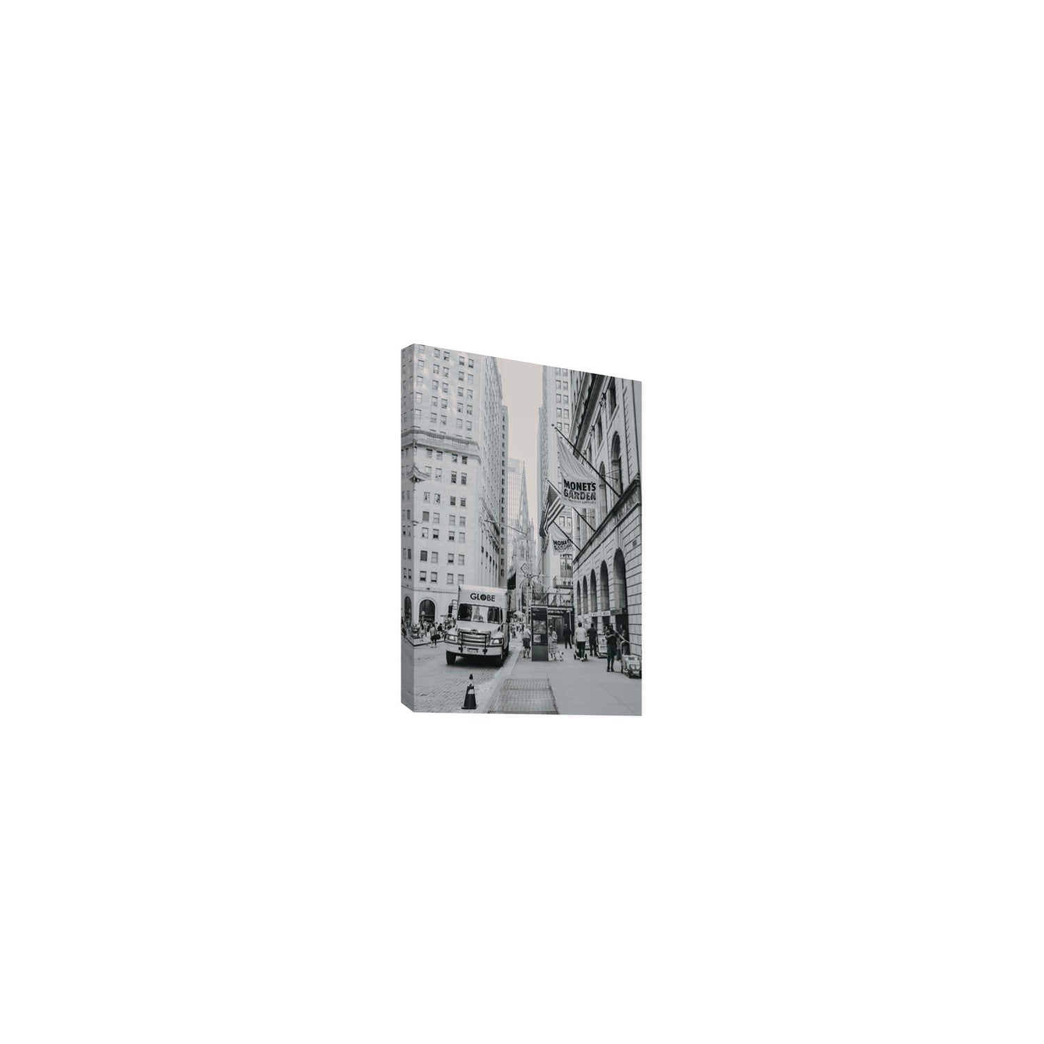 Metropolitan Monotone New York NYC Black & White wall art Small stretched canvas print