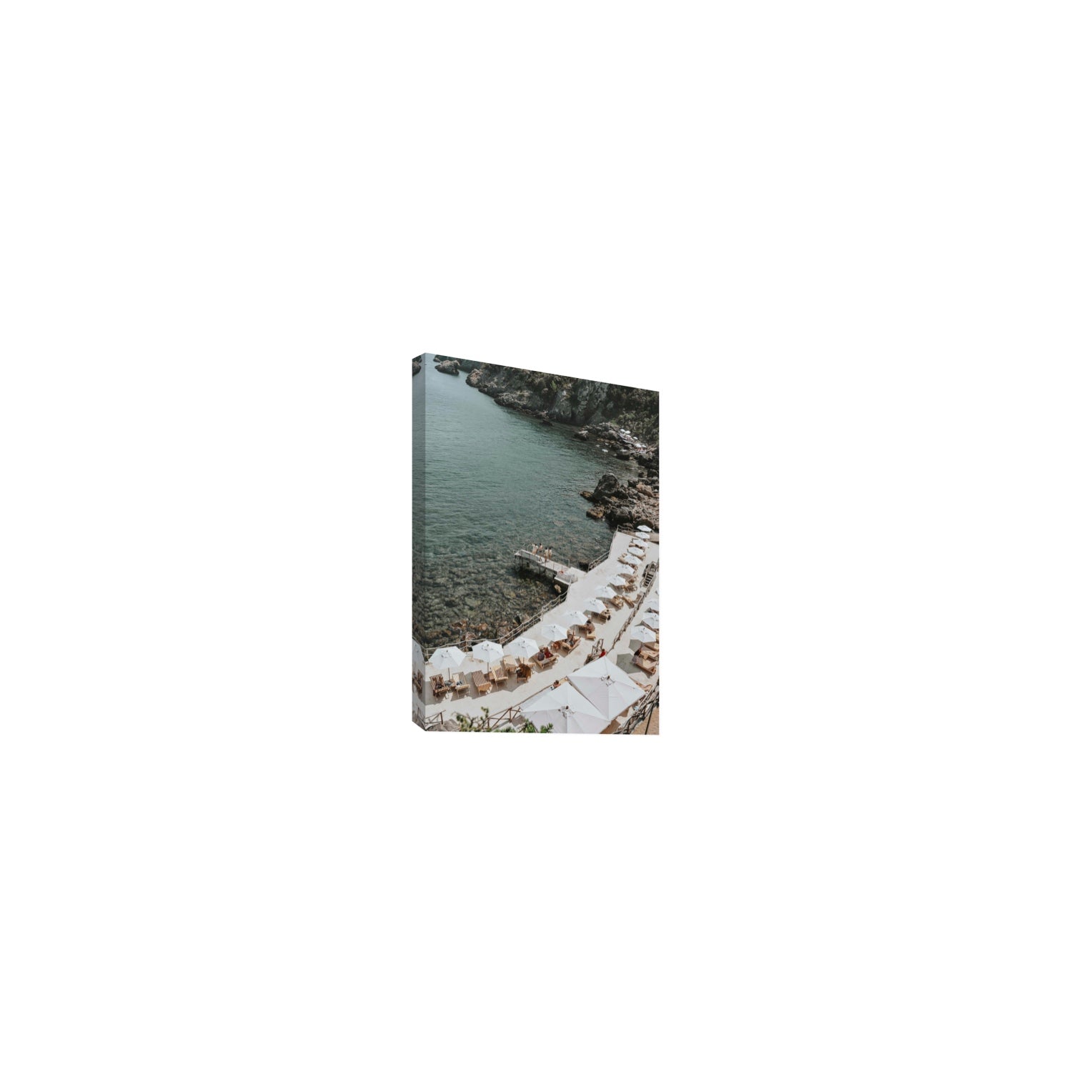 Pier Perspectives Tuscany coastal Italian wall art Small stretched canvas print