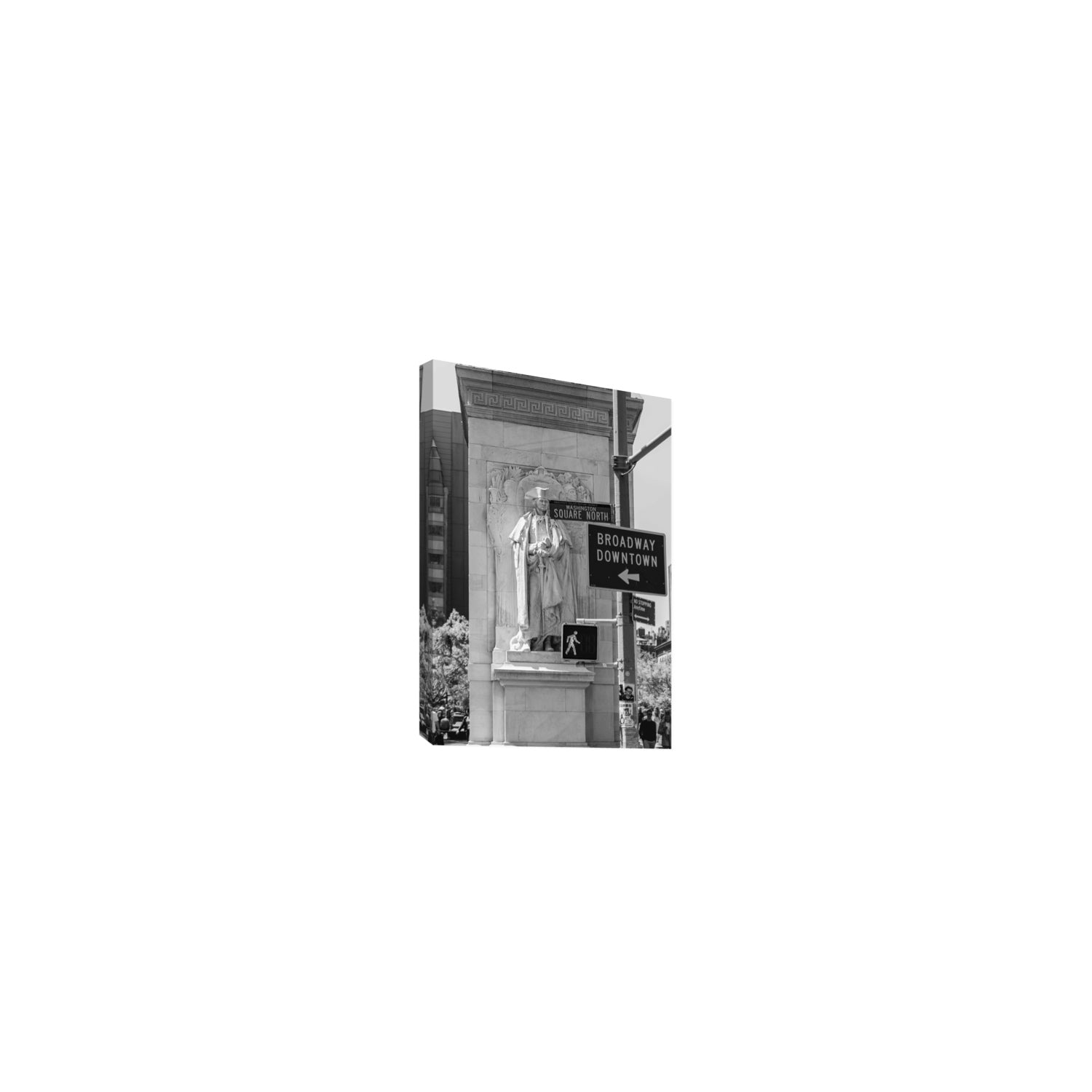 Silent Sentinels New York NYC Black & White wall art Small stretched canvas print