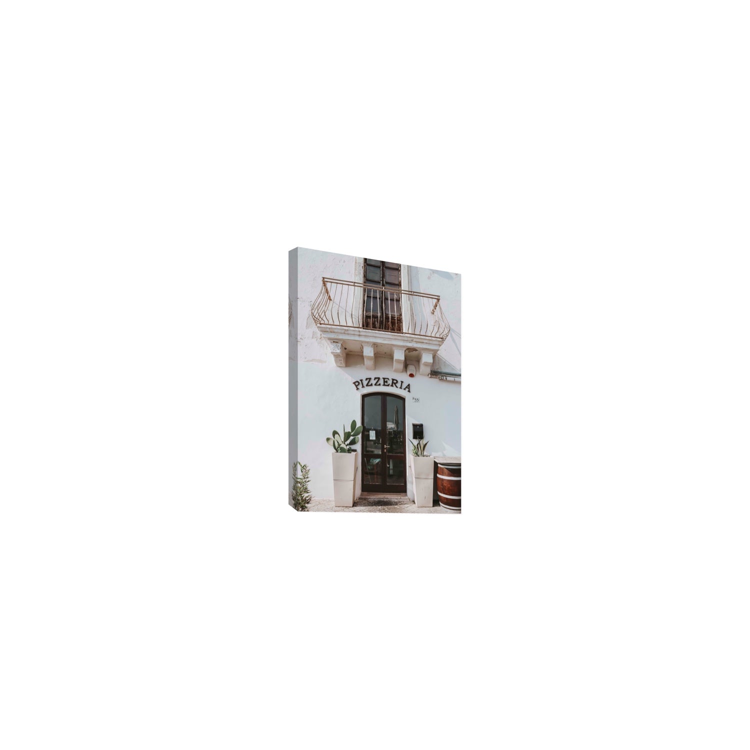 Pizzeria Puglia Italian wall art Small stretched canvas print