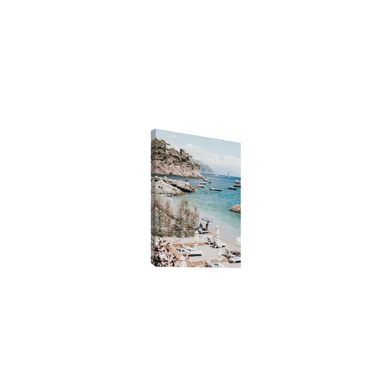 Sizzling Summer Days Amalfi coastal wall art Small stretched canvas print