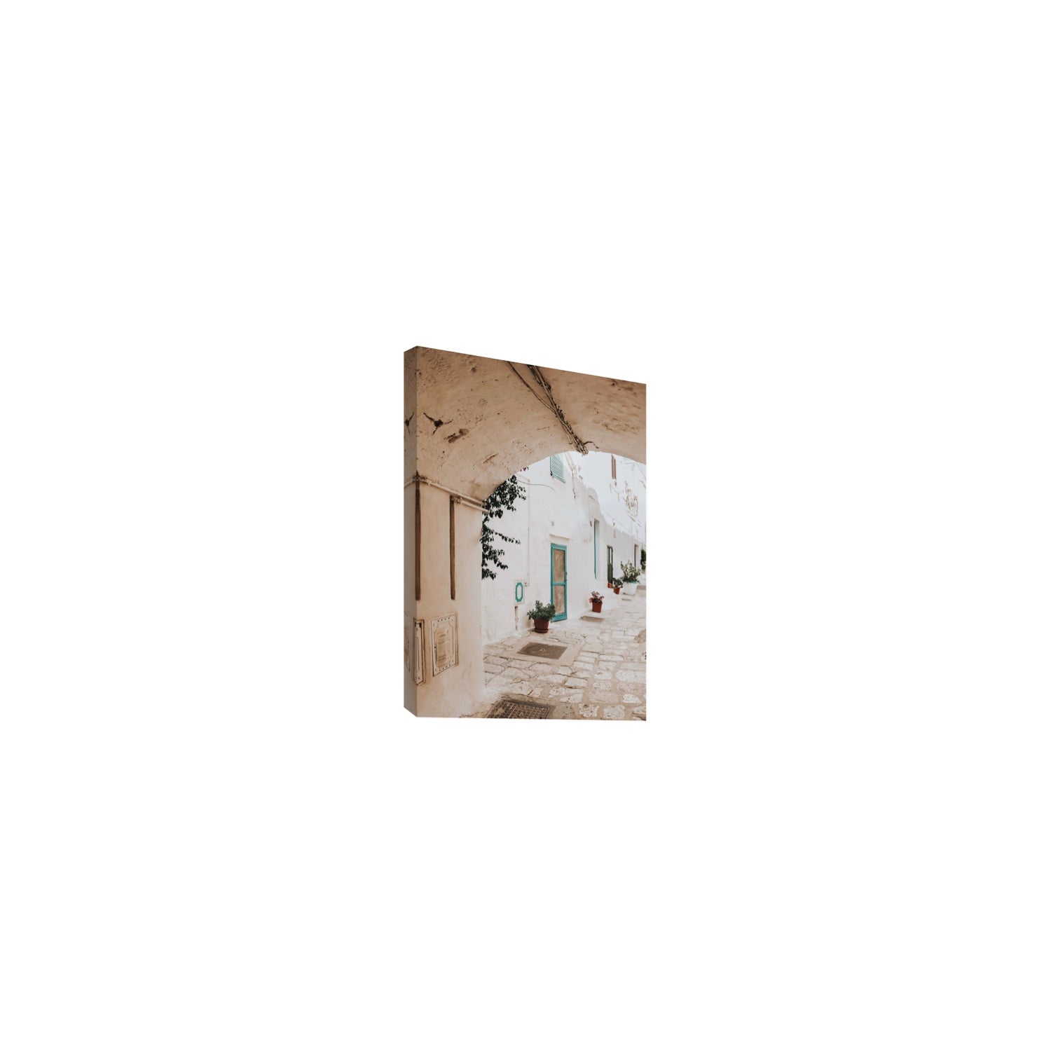 La Citta Bianca Puglia La Città Bianca wall art Small stretched canvas print