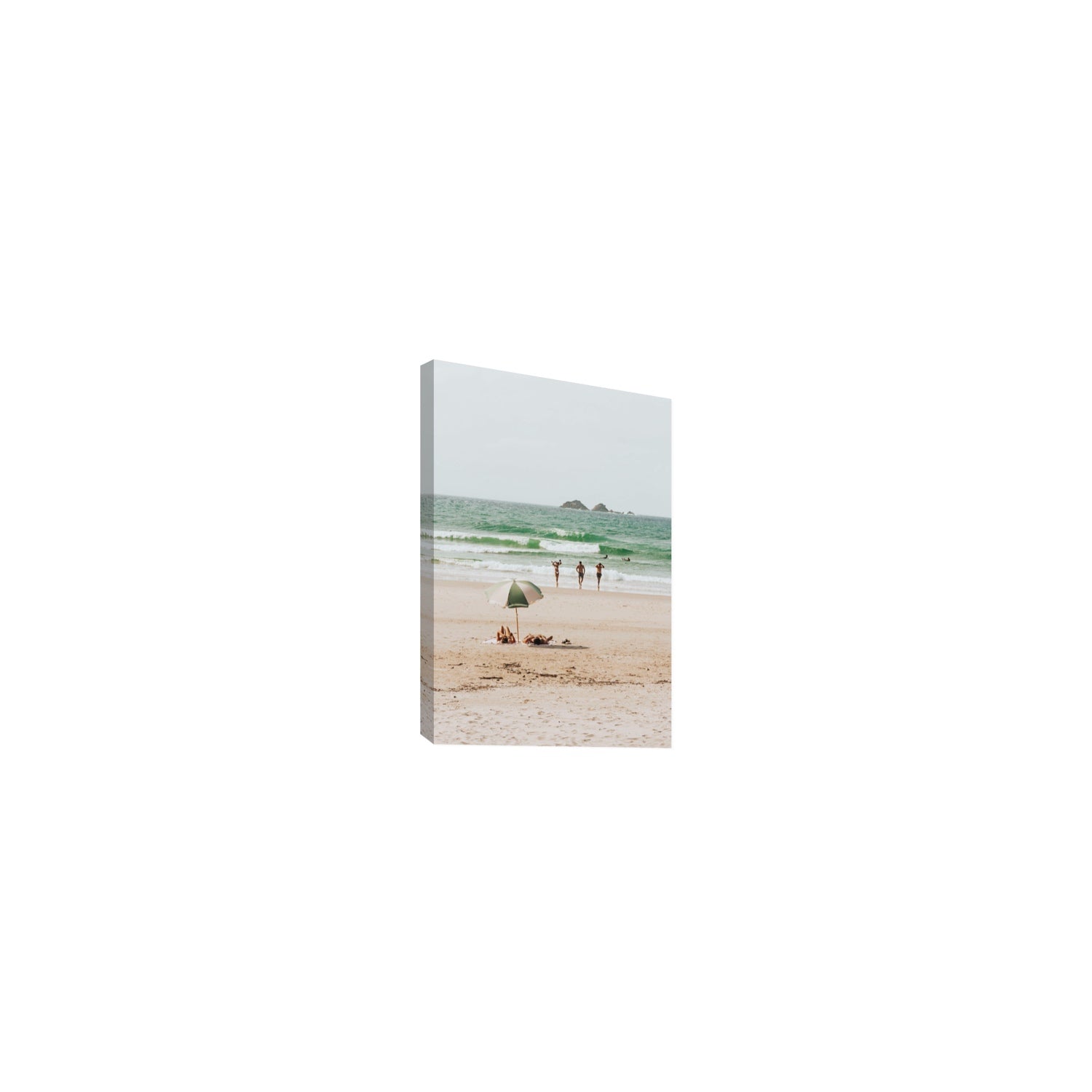 Escape The Ordinary Byron Bay coastal decor wall art Small stretched canvas print