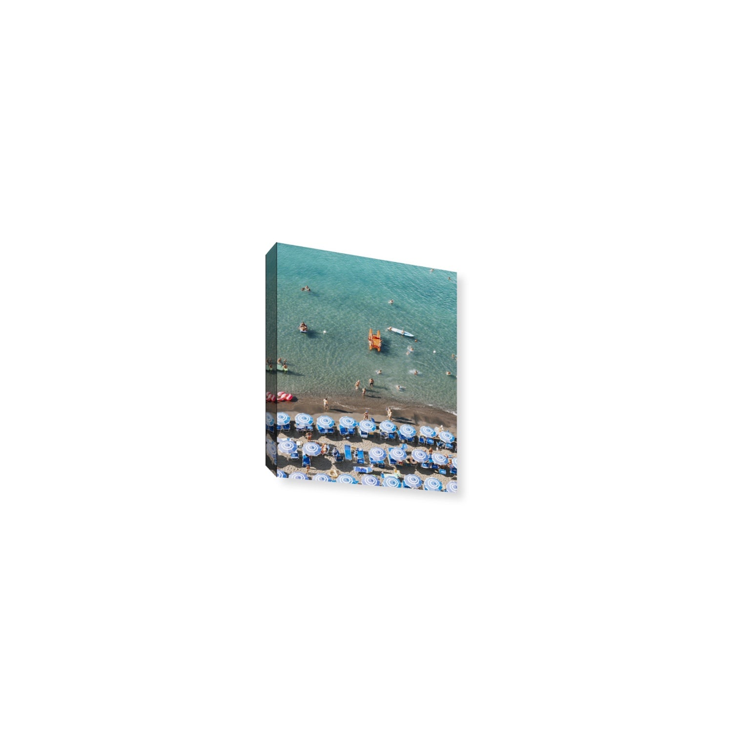 Aquamarine Oasis Sorrento Italian coastal wall art Small stretched canvas print