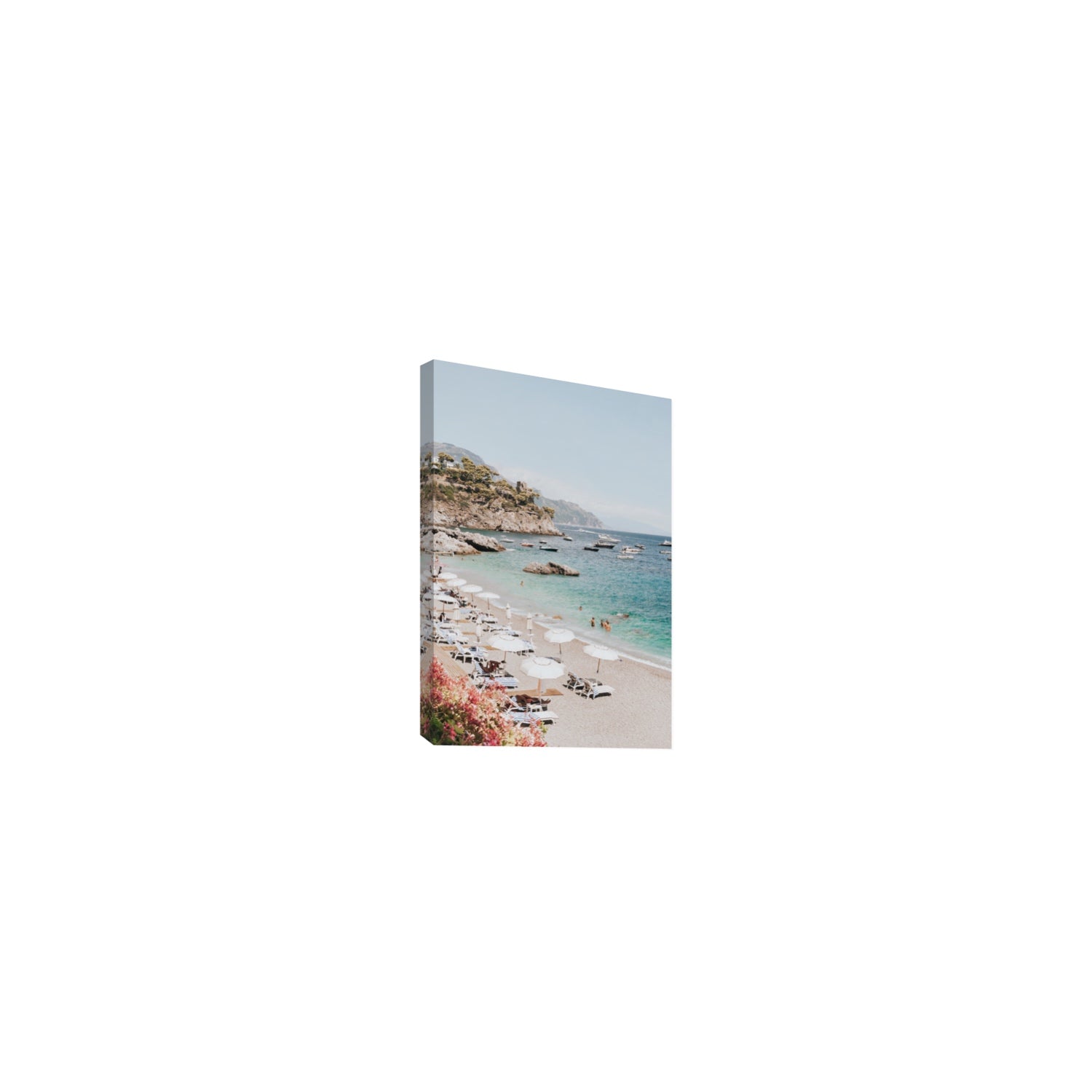 Seaview Refuge Amalfi coastal wall art small stretched canvas print