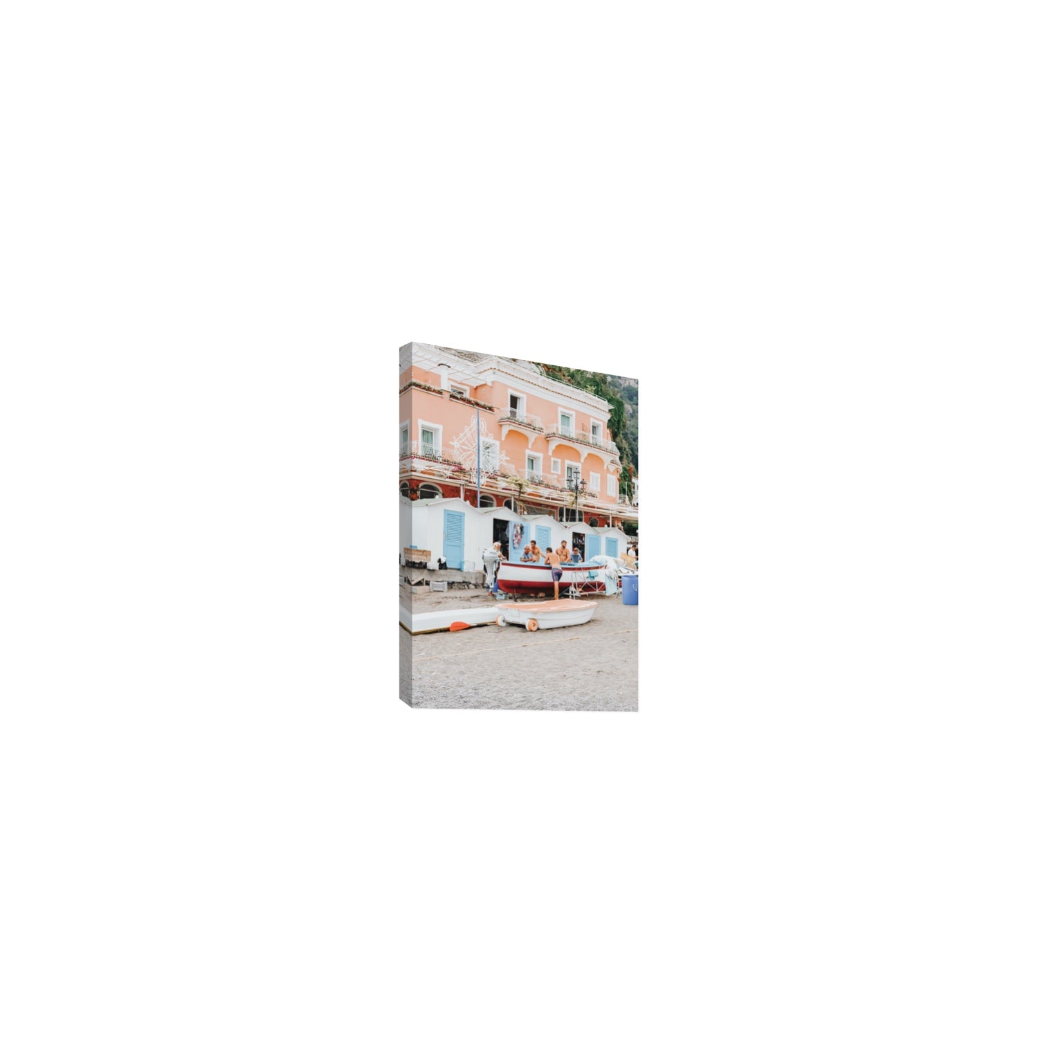 La Riunione della Mattina fine art print, Positano, Italy, Small, Stretched Canvas