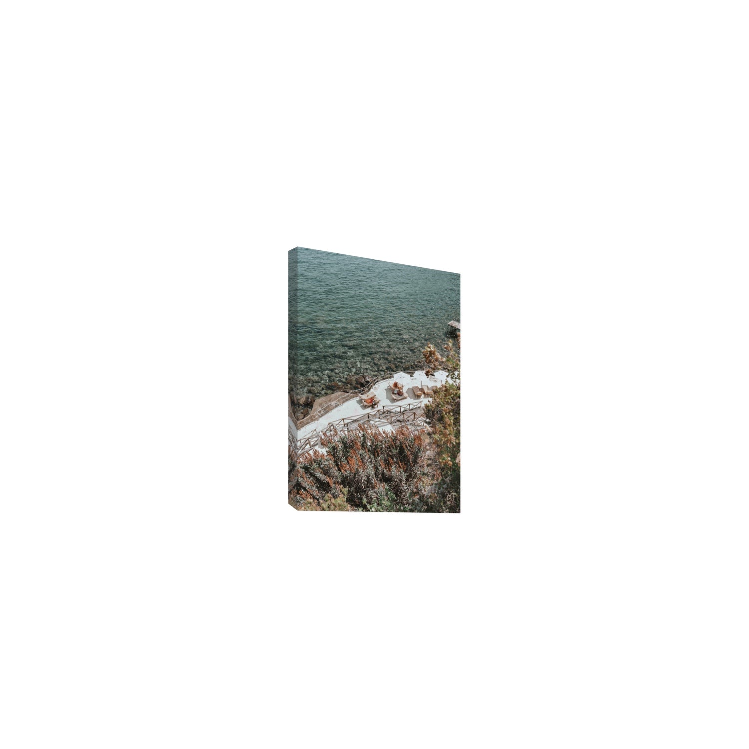 Hidden Gem Tuscany coastal wall art Small stretched canvas print