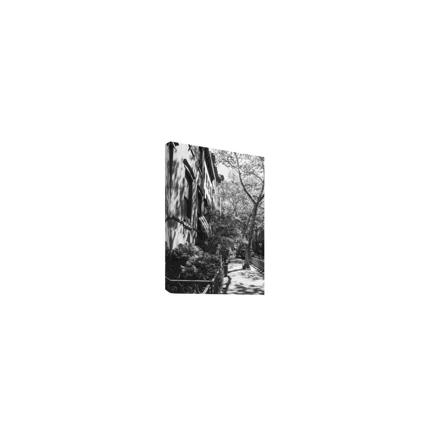 Urban Patriotism New York NYC Black & White wall art Small stretched canvas print