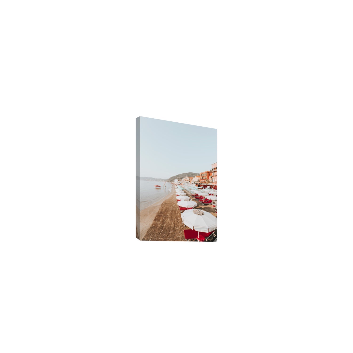 Italian Riviera fine art print, Alassio, Italy, coastal scenes artwork, Small, Stretched Canvas