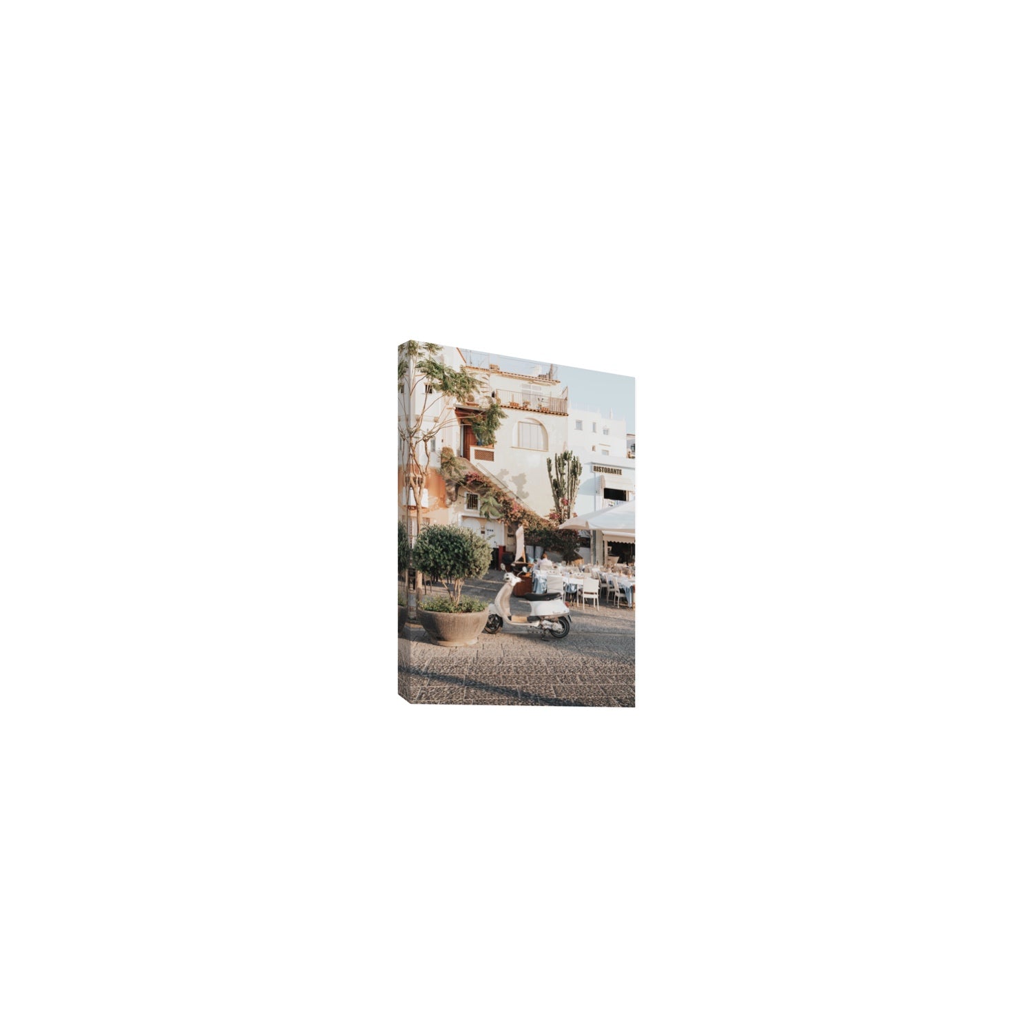 Ristorante Ischia Italian Mediterranean decor wall art Small stretched canvas print