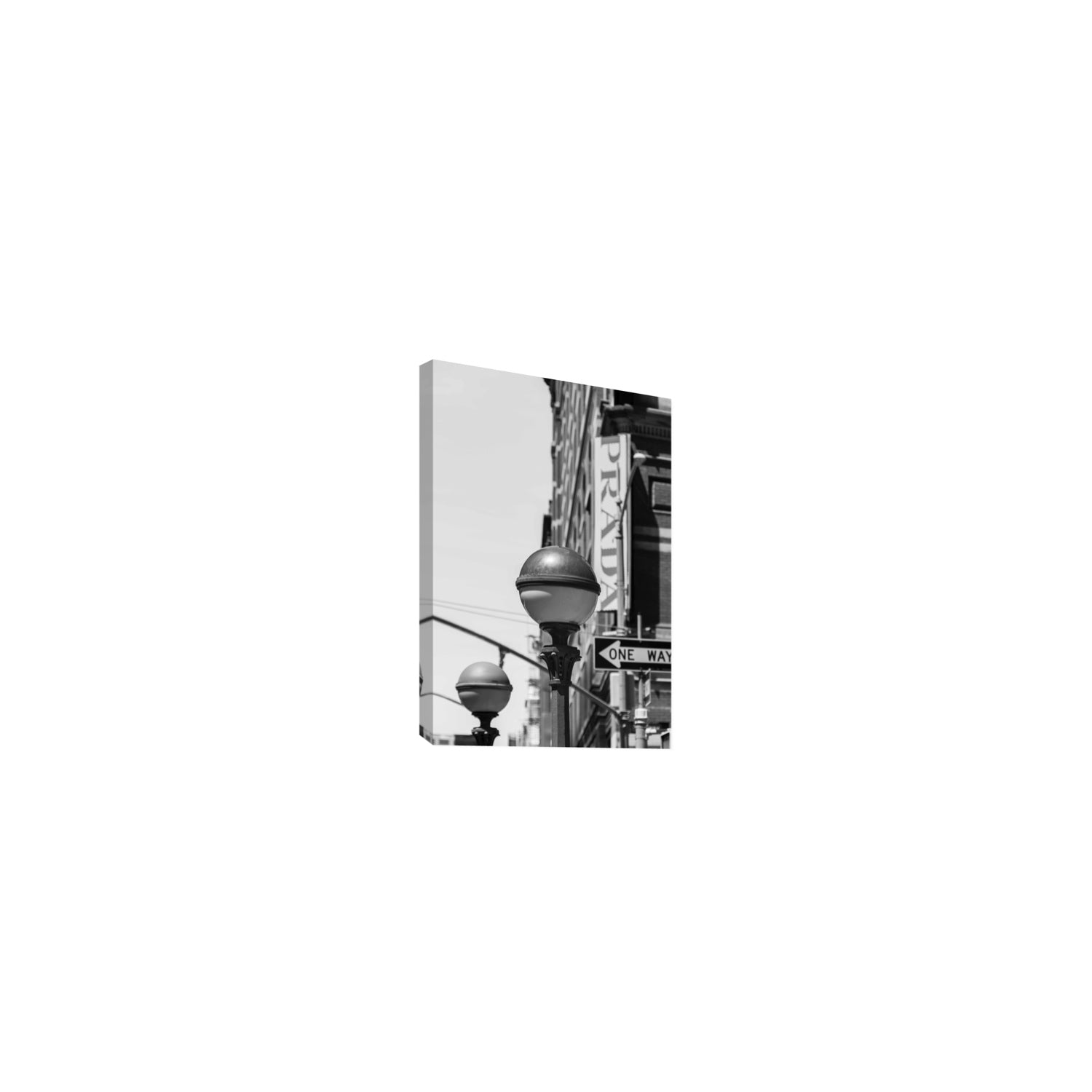 Subway Style New York NYC Black & White wall art Small stretched canvas print