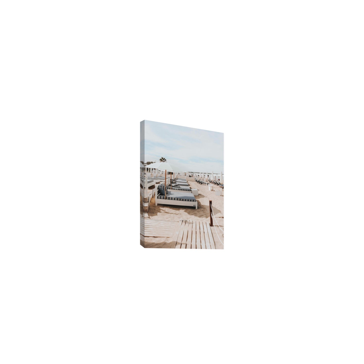 Coastal Repose Puglia beach Mediterranean fine art print Small stretched canvas print