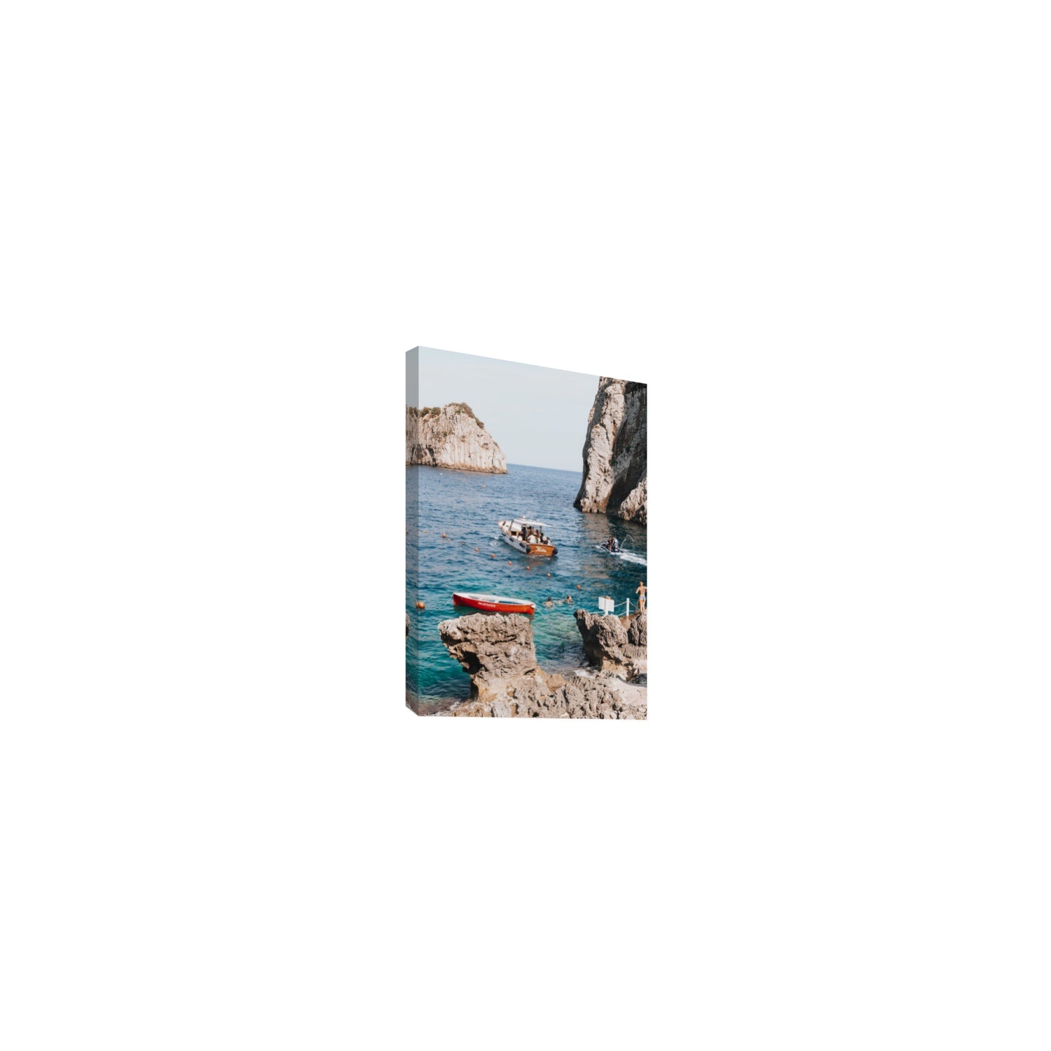 Set Sail fine art print, Capri, Italy, Small, Stretched Canvas