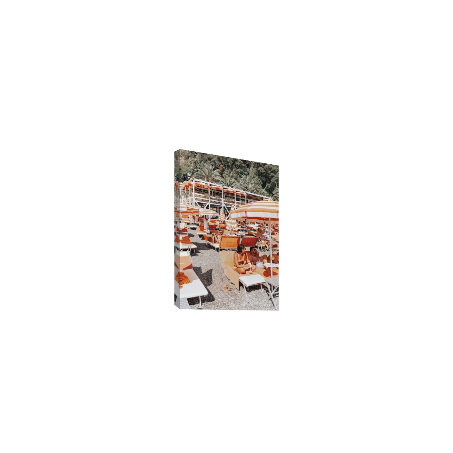 Lounging In Lido fine art print, Positano, Italy, Small, Stretched Canvas
