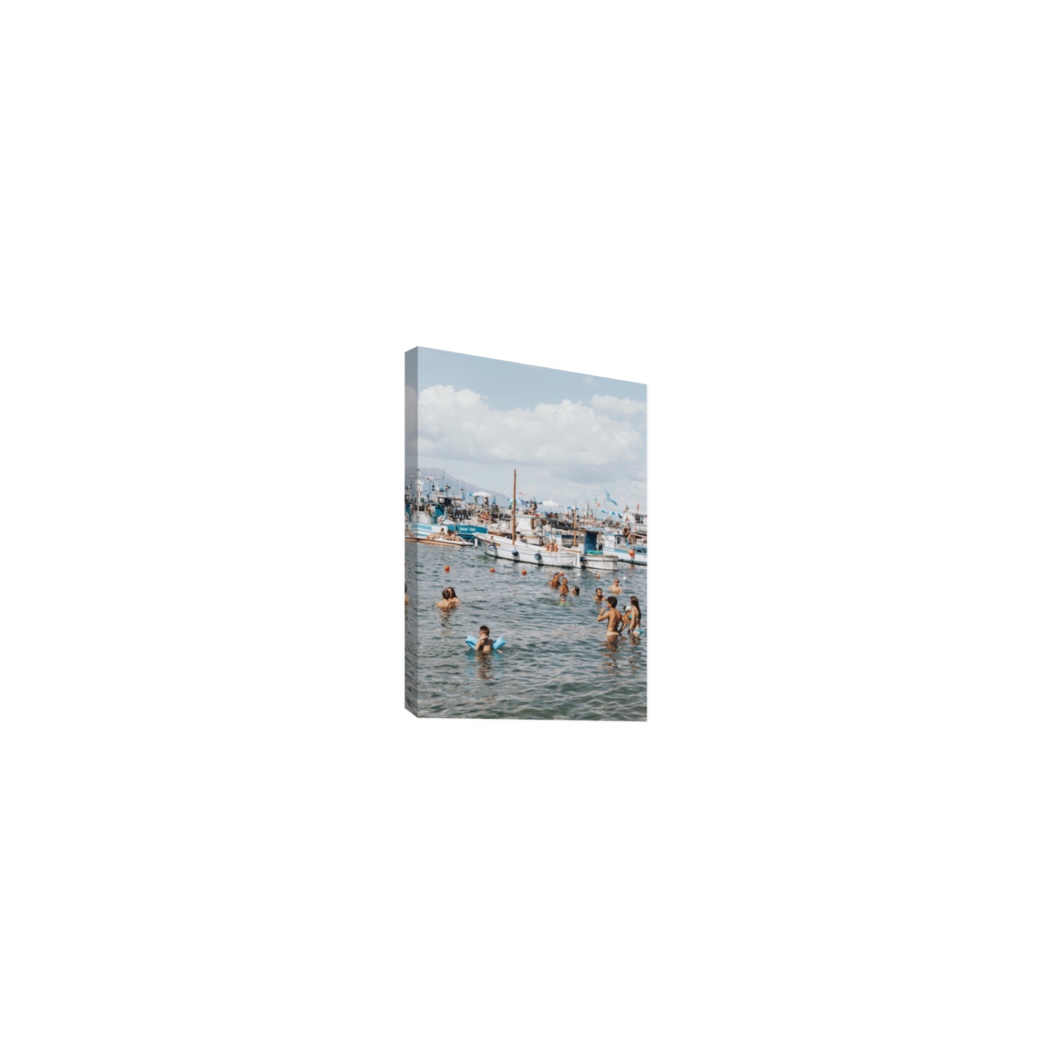 Vacanze Italiane Sorrento Italian coastal wall art Small stretched canvas print