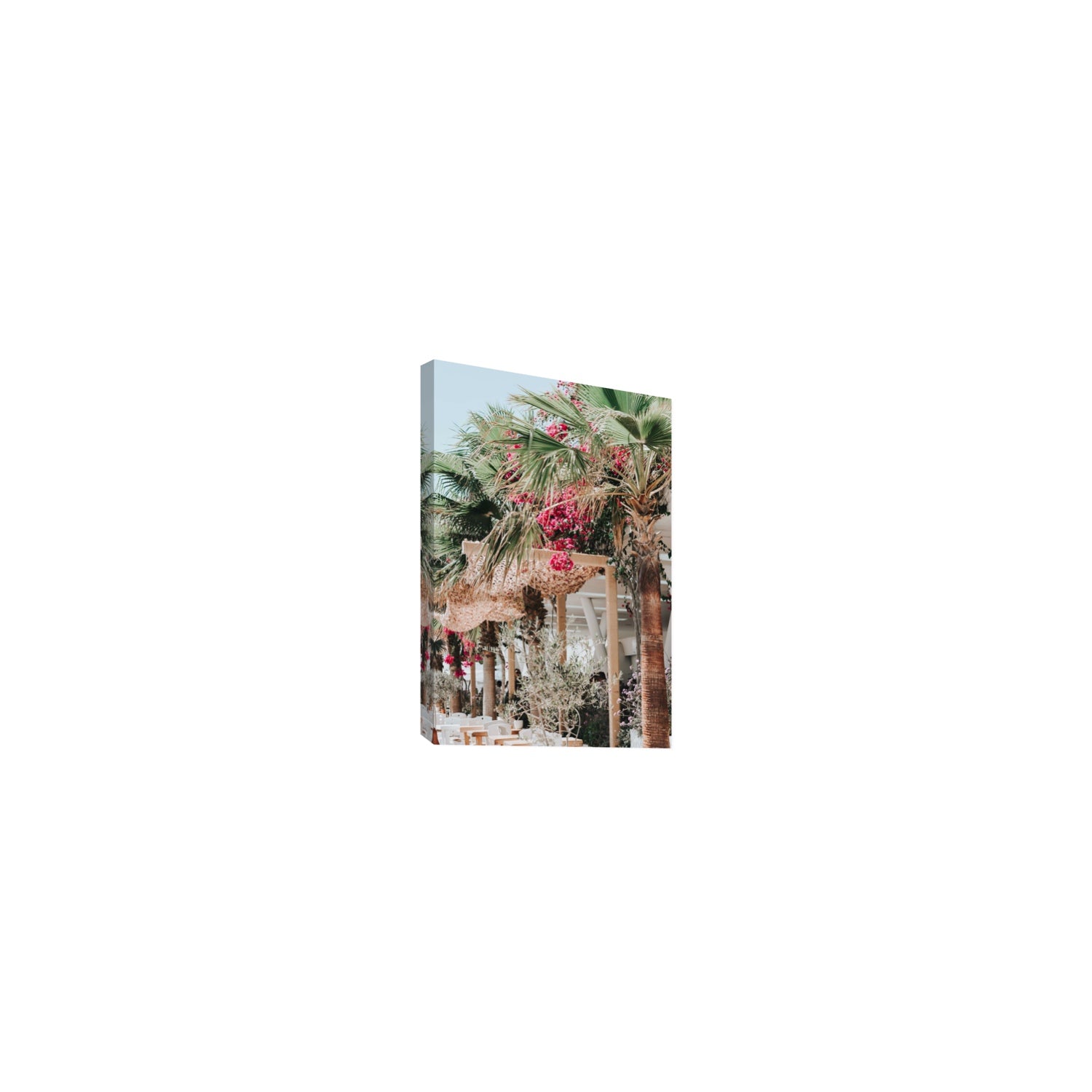 Palm Trees Mykonos Greek island wall art Small stretched canvas print
