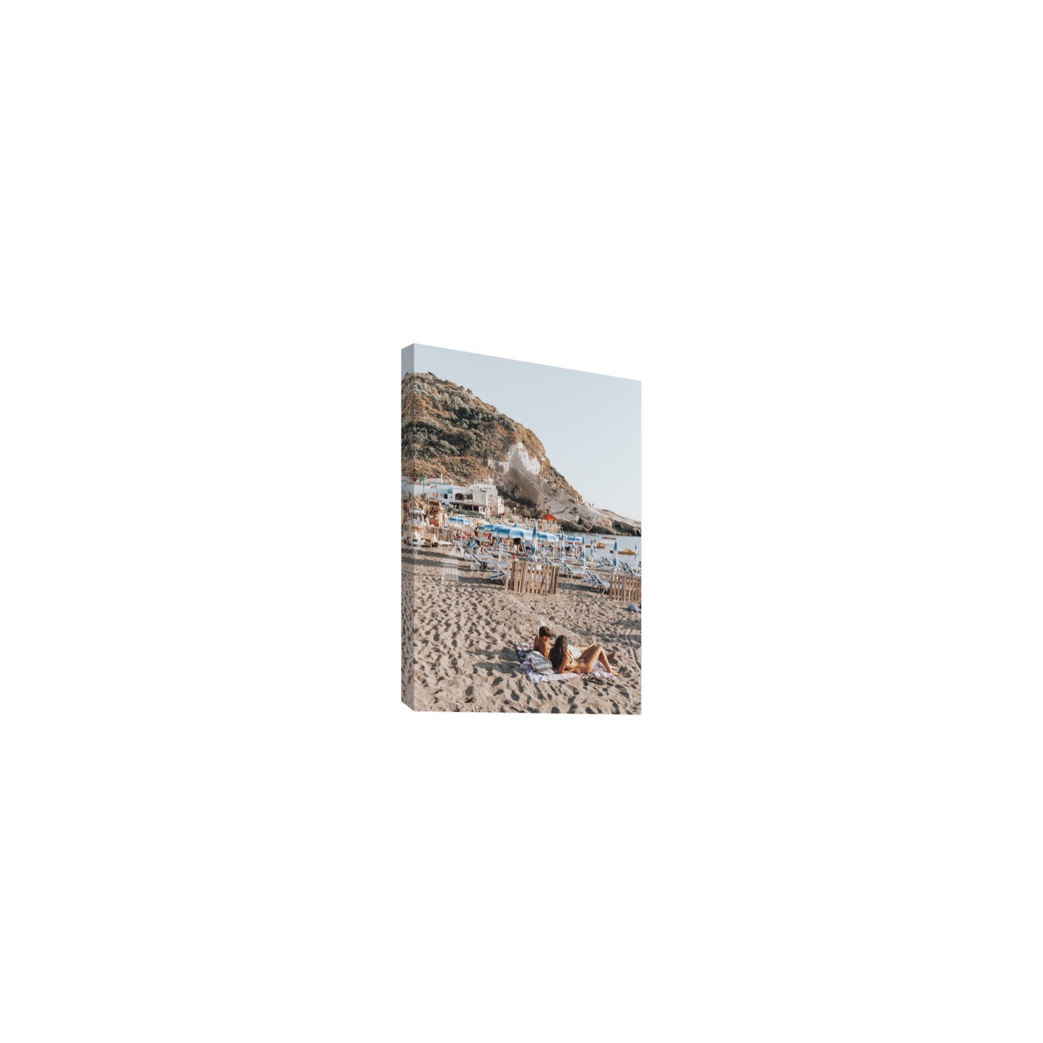 Beach Buddies fine art print, Ischia, Italy, Small, Stretched Canvas