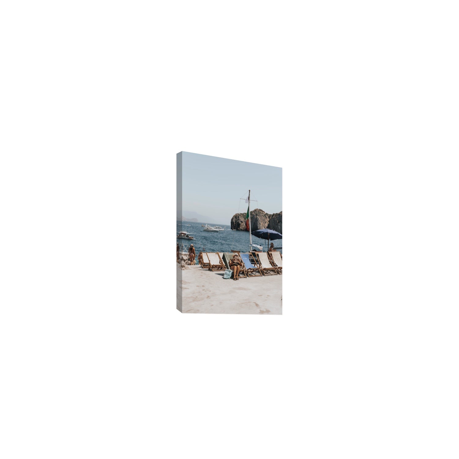 Vintage Sun Goddess fine art print, Capri, Italy, Small, Stretched Canvas