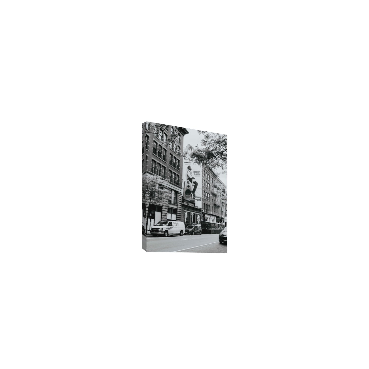 Forever Classic New York NYC Black & White wall art Small stretched canvas print