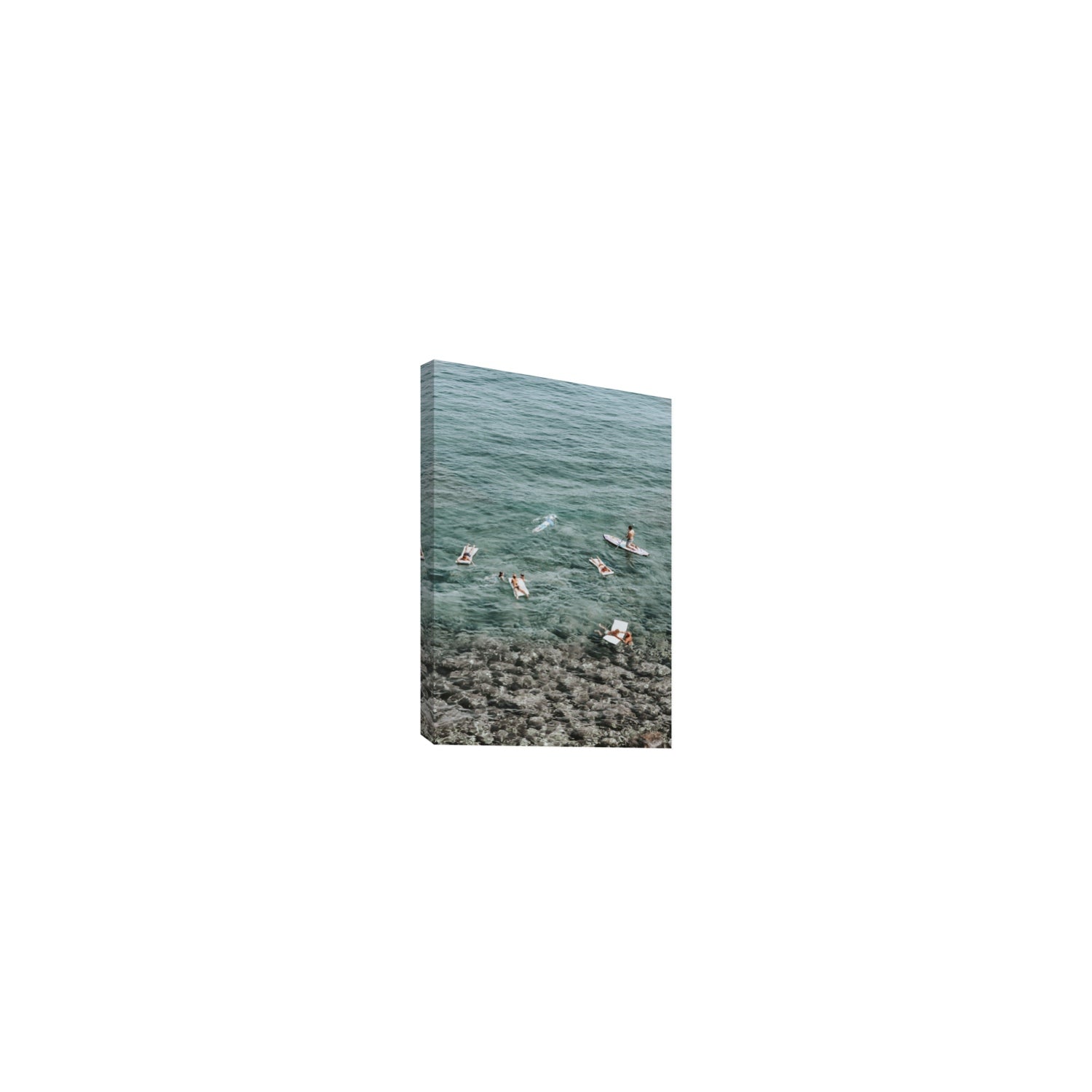 The Big Chill Tuscany coastal Italian wall art Small stretched canvas print