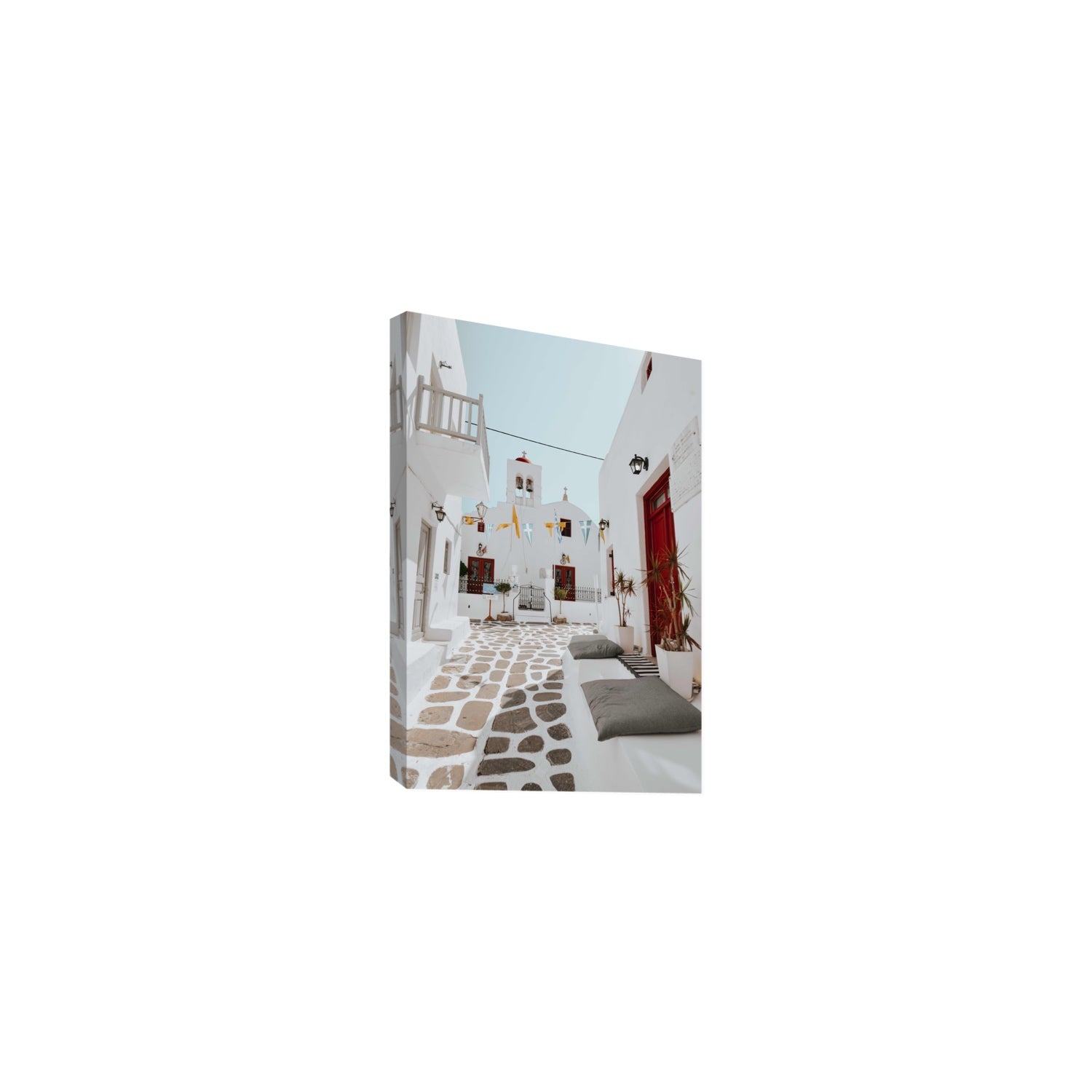 Cycladic Charm fine art print, Mykonos, Greece, Medium, Stretched Canvas