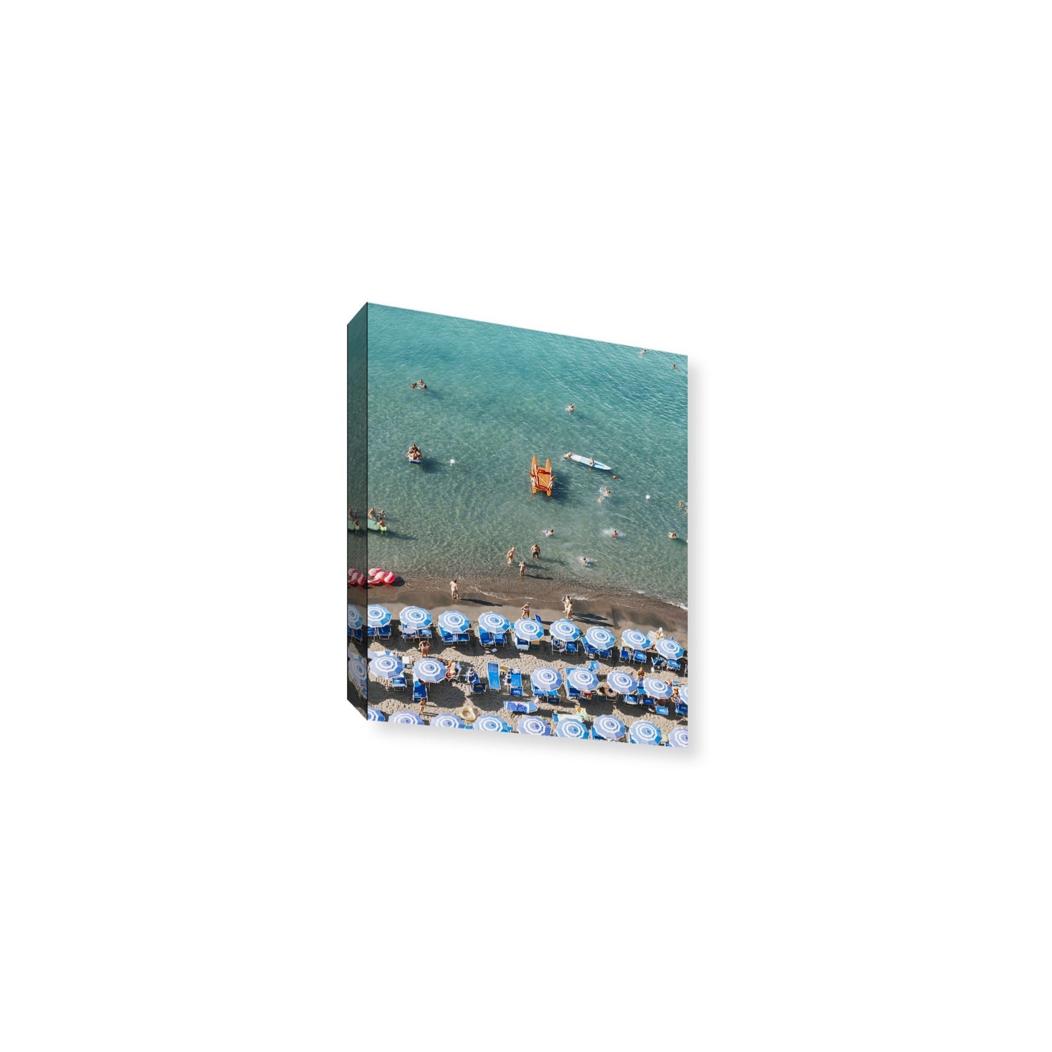 Aquamarine Oasis Sorrento Italian coastal wall art Medium stretched canvas print