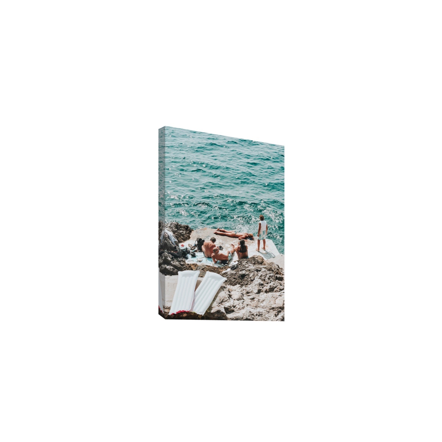 Gli Amici Praiano Amalfi Coast coastal wall art Medium stretched canvas print