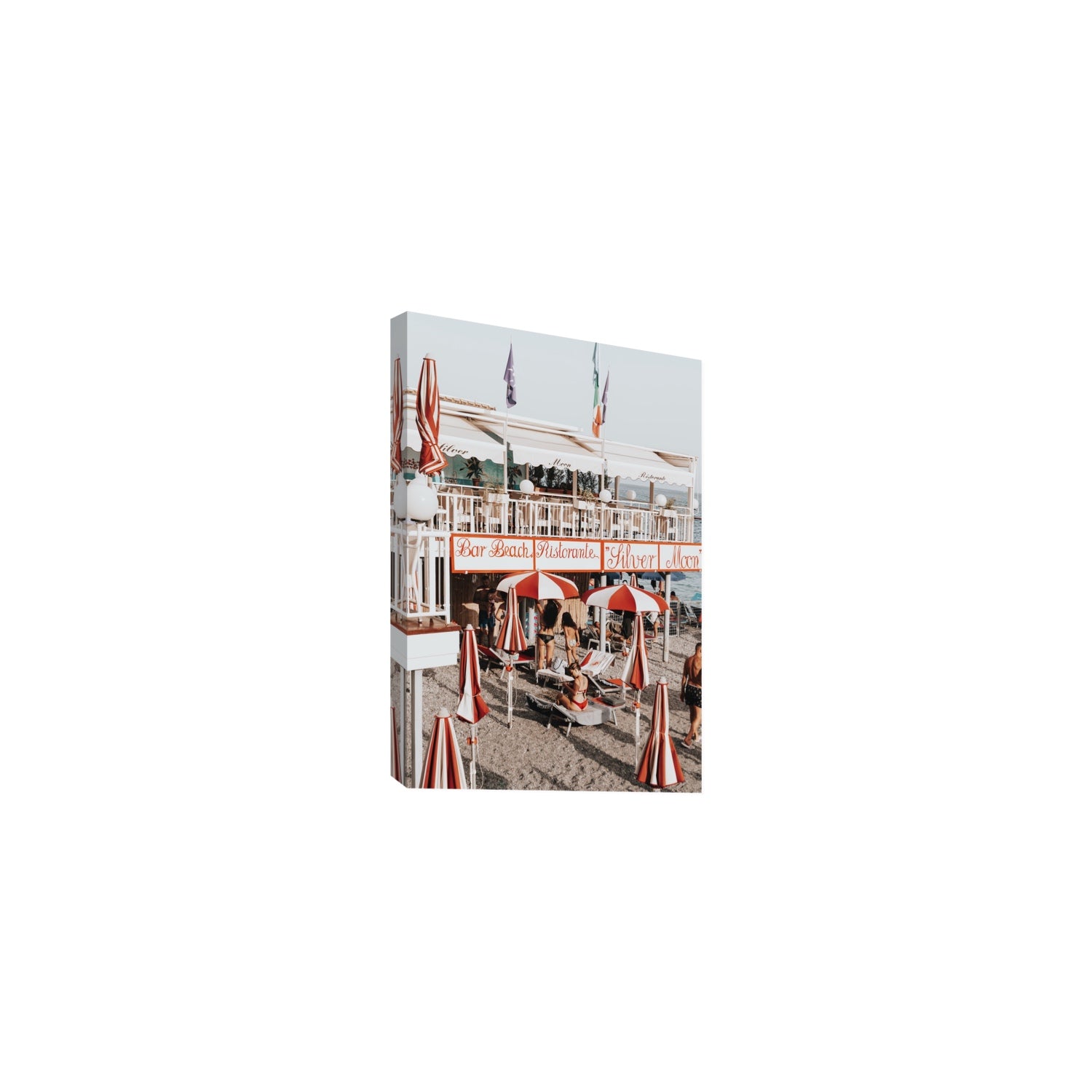 Vintage Amalfi Amalfi Mediterranean wall art Medium stretched canvas print