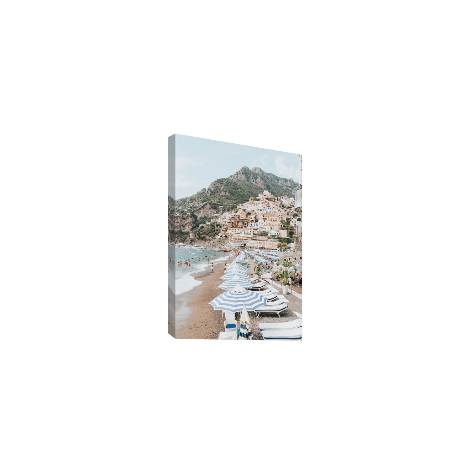 The Cliffside Village fine art print, Positano, Italy, Medium, Stretched Canvas