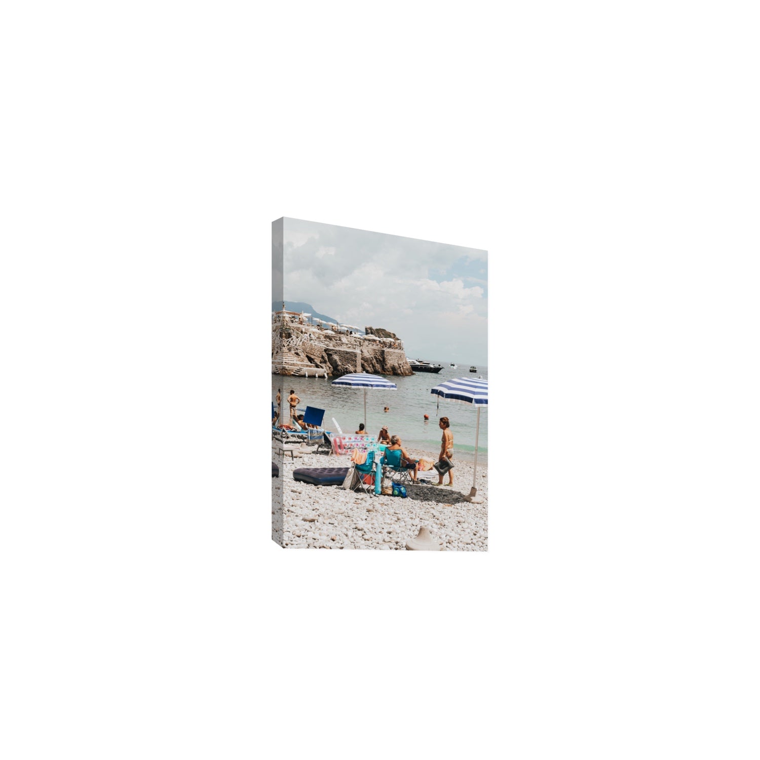 Couple Goals Nerano Amalfi Coast coastal wall art Medium stretched canvas print