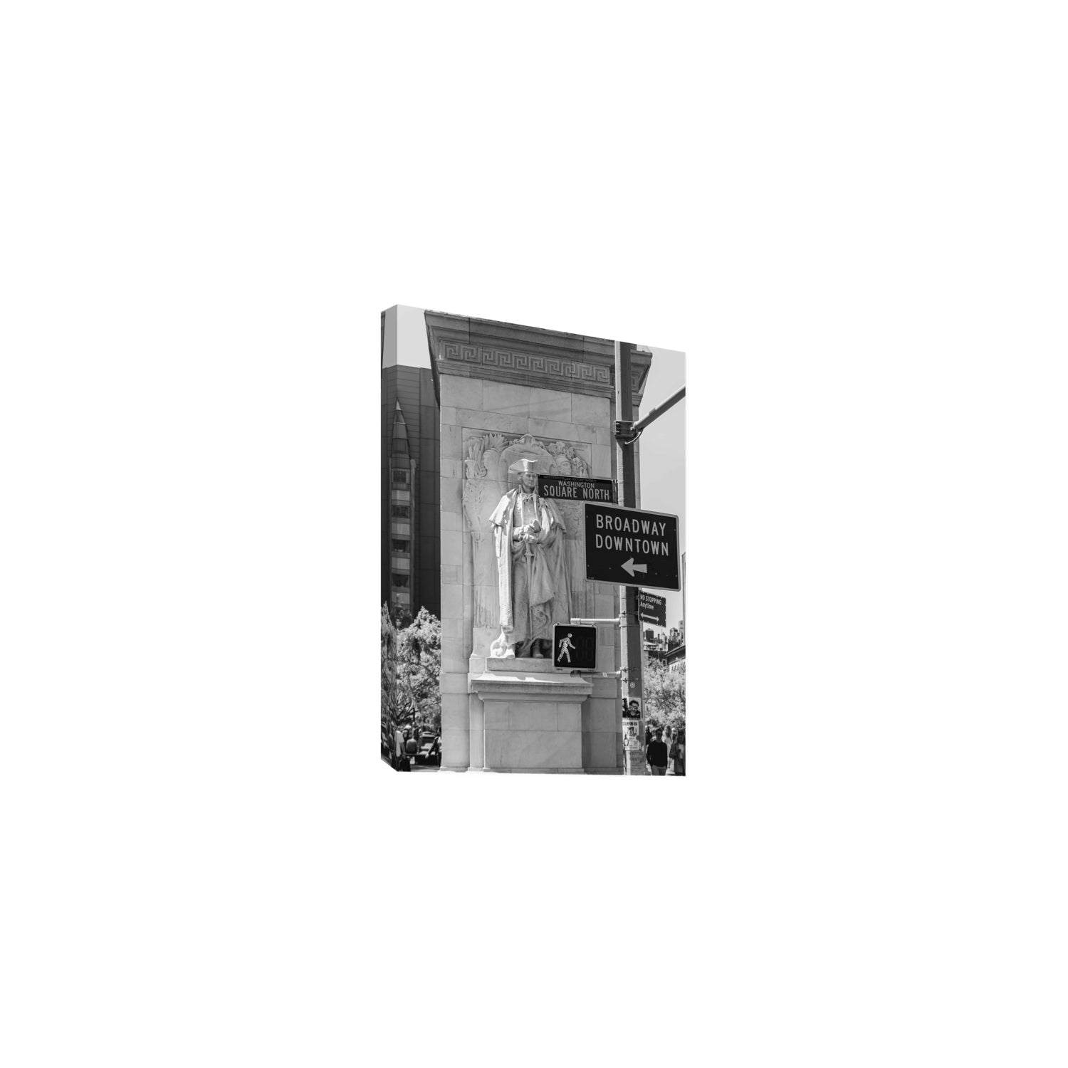 Silent Sentinels New York NYC Black & White wall art Medium stretched canvas print