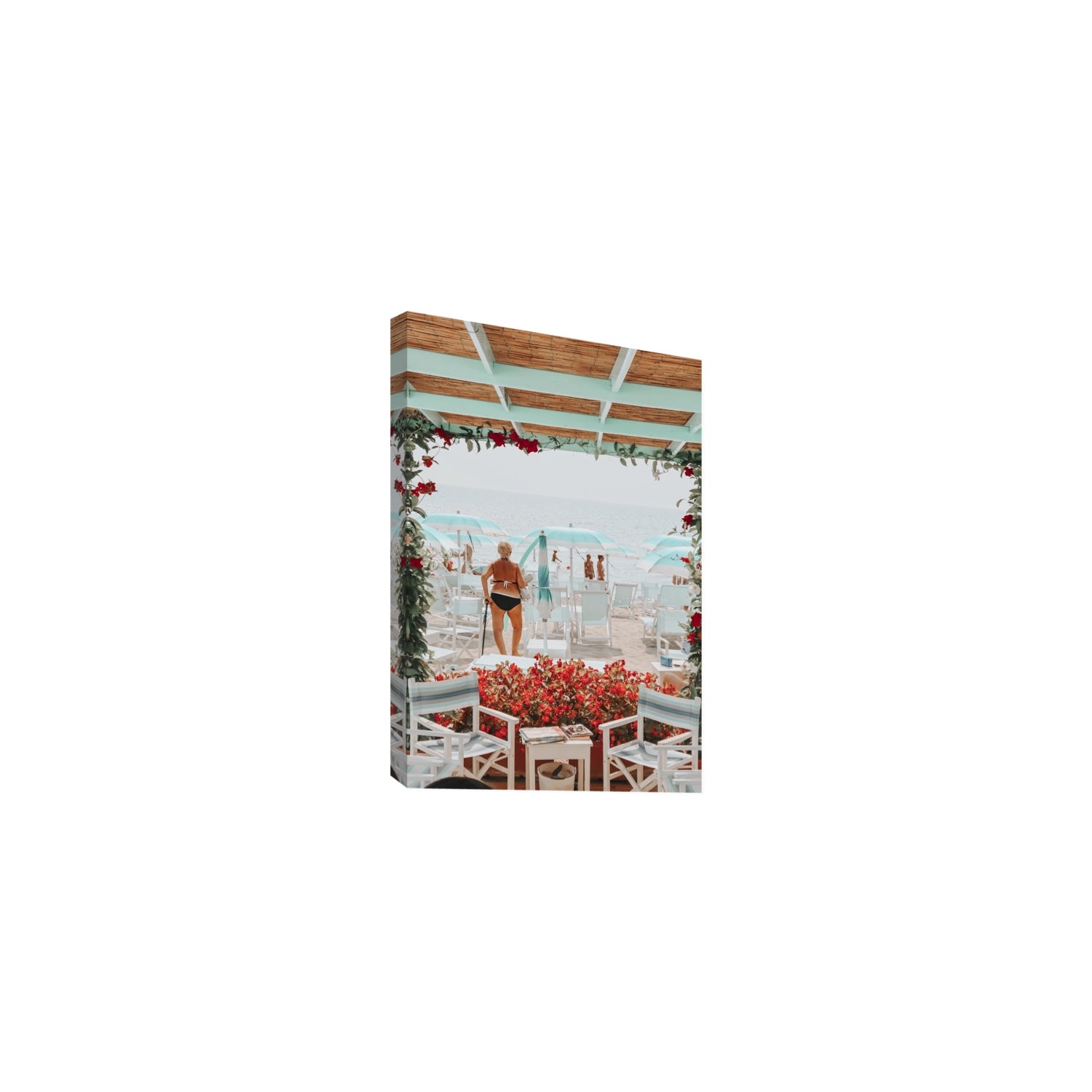Nonna's Italian Escape Alassio Italian wall art Medium stretched canvas print