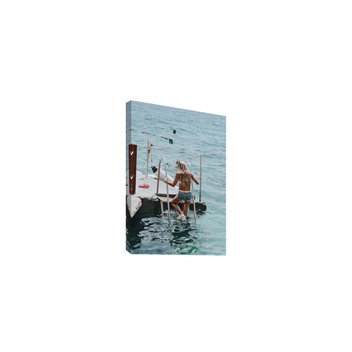 Little Mermaid Capri Mediterranean wall art Medium stretched canvas print