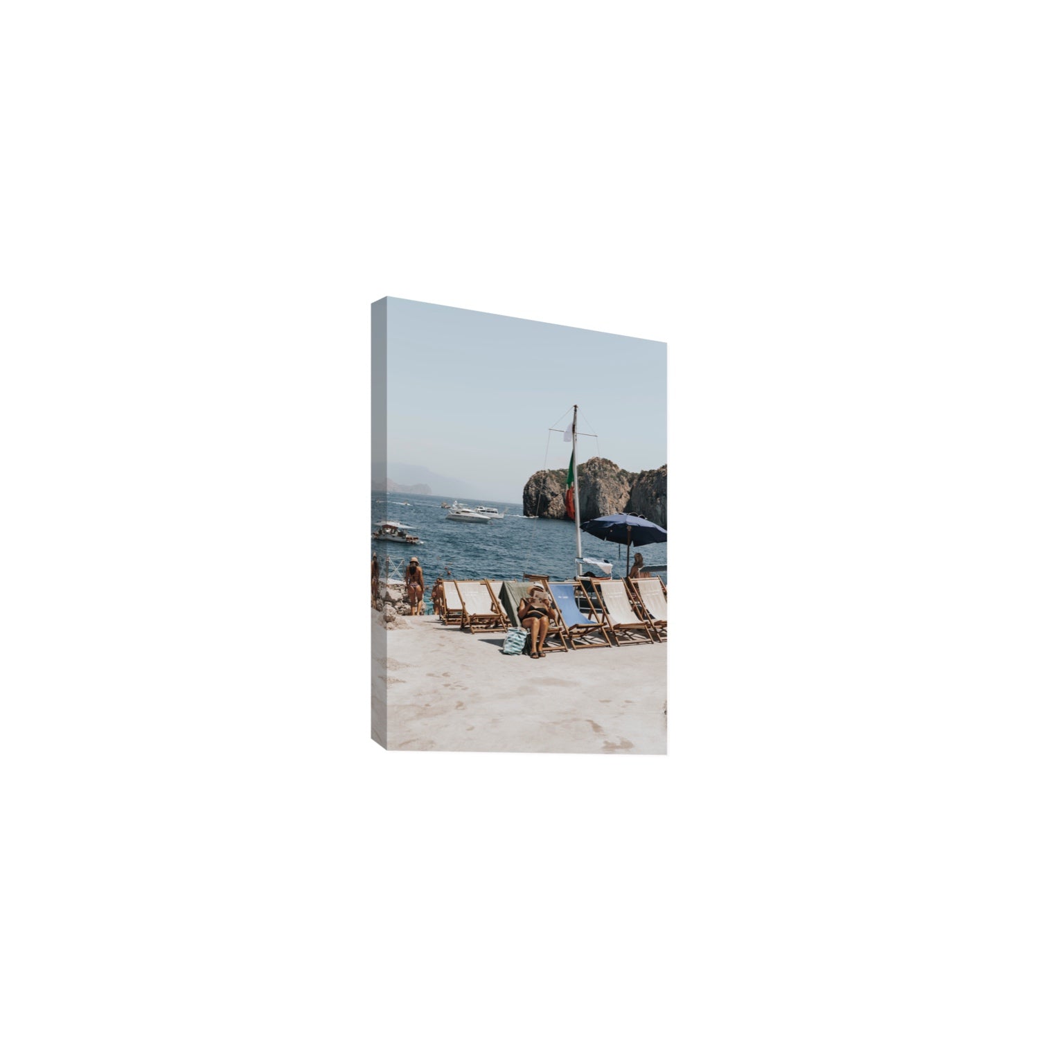 Vintage Sun Goddess fine art print, Capri, Italy, Medium, Stretched Canvas