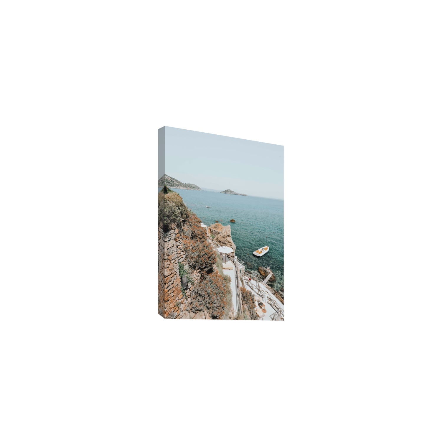 Front Row Seat Tuscany coastal wall art Medium stretched canvas print