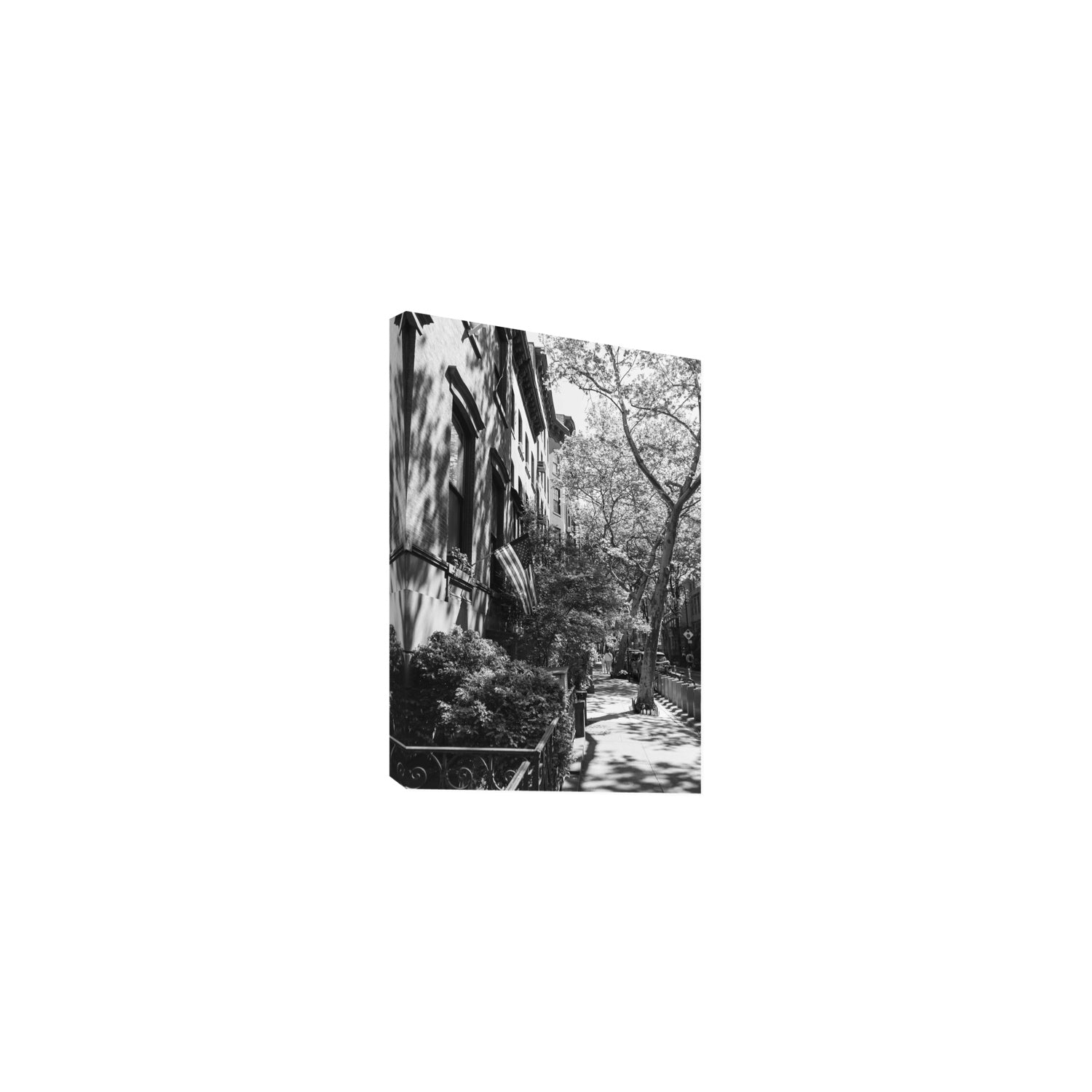 Urban Patriotism New York NYC Black & White wall art Medium stretched canvas print