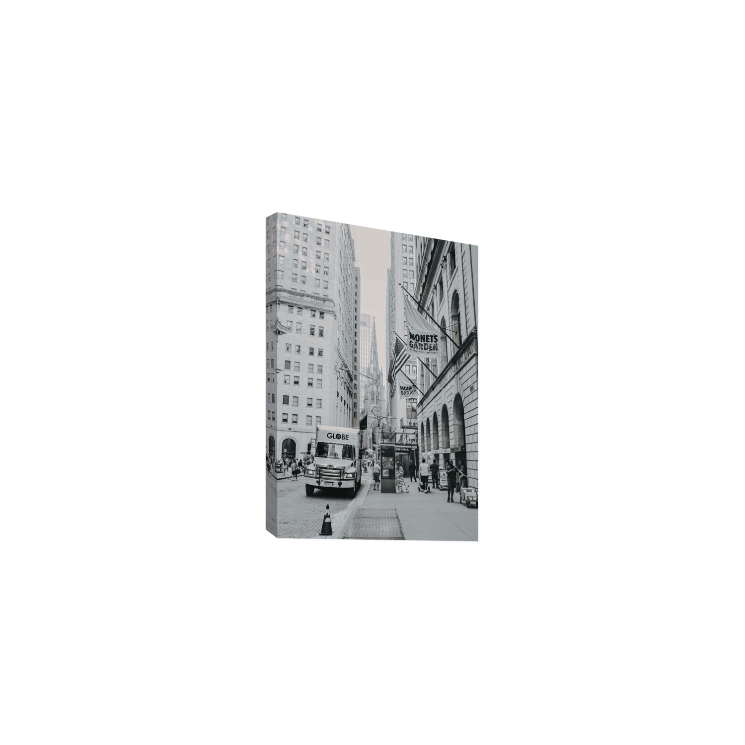 Metropolitan Monotone New York NYC Black & White wall art Medium stretched canvas print