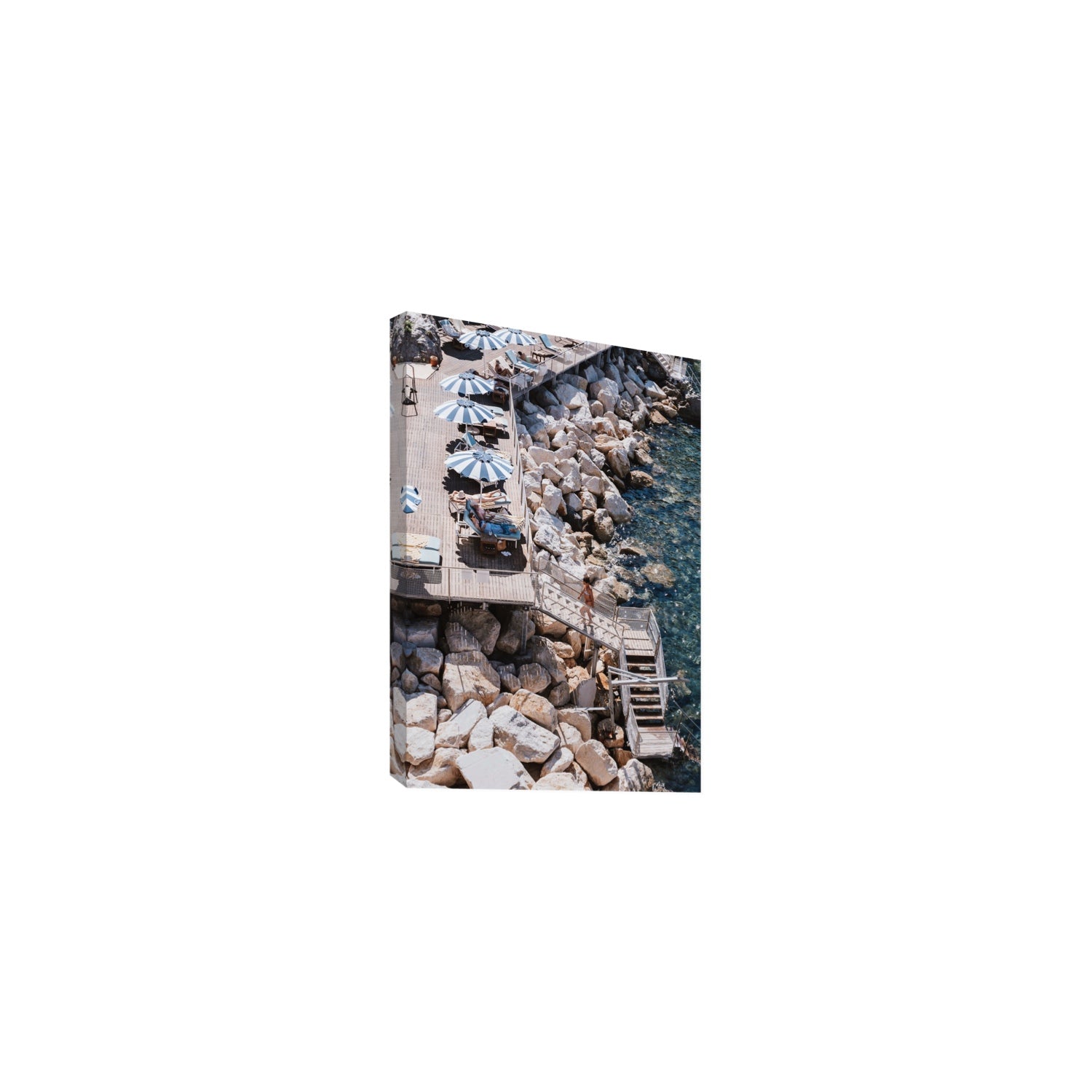 Life On The Shore fine art print, Ischia, Italy, Medium, Stretched Canvas