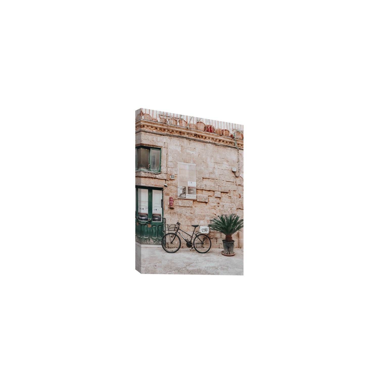 Salento Streets Puglia Lecce Italian wall art Medium stretched canvas print