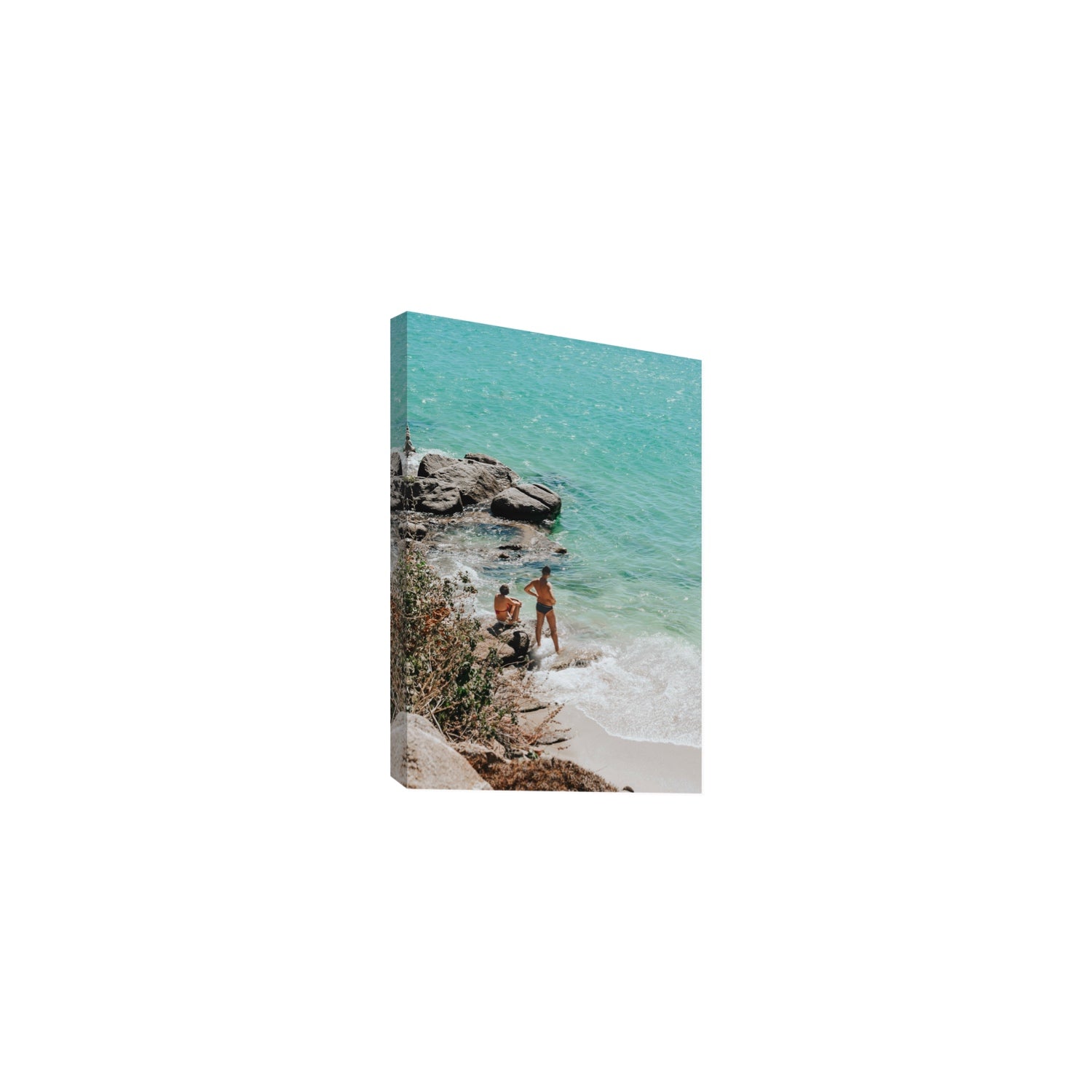 Scene Stealers Mykonos Greek island wall art Medium stretched canvas print