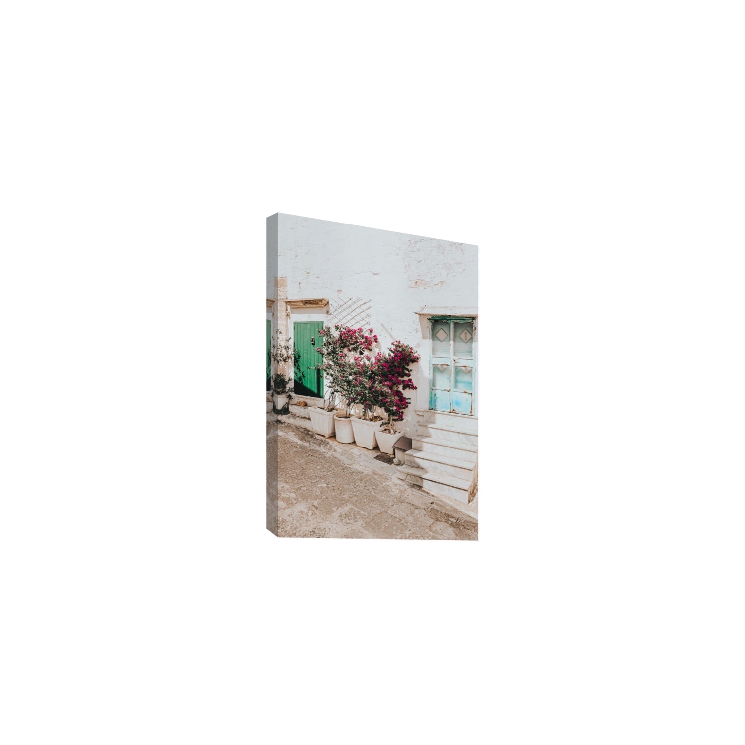 Floral Canvas Puglia Ostuni wall art Medium stretched canvas print