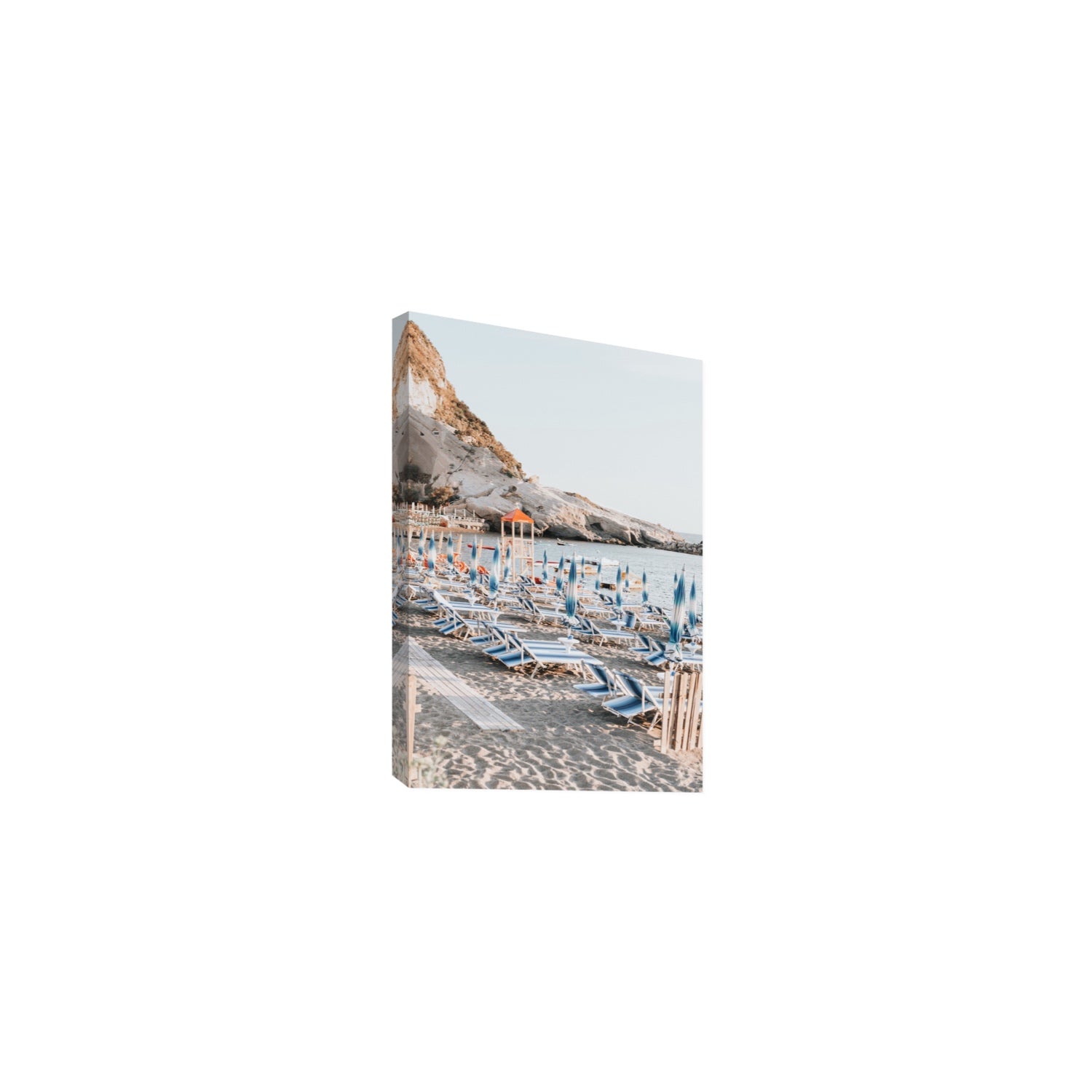 The Golden Hour Ischia Italian coastal wall art Medium stretched canvas print
