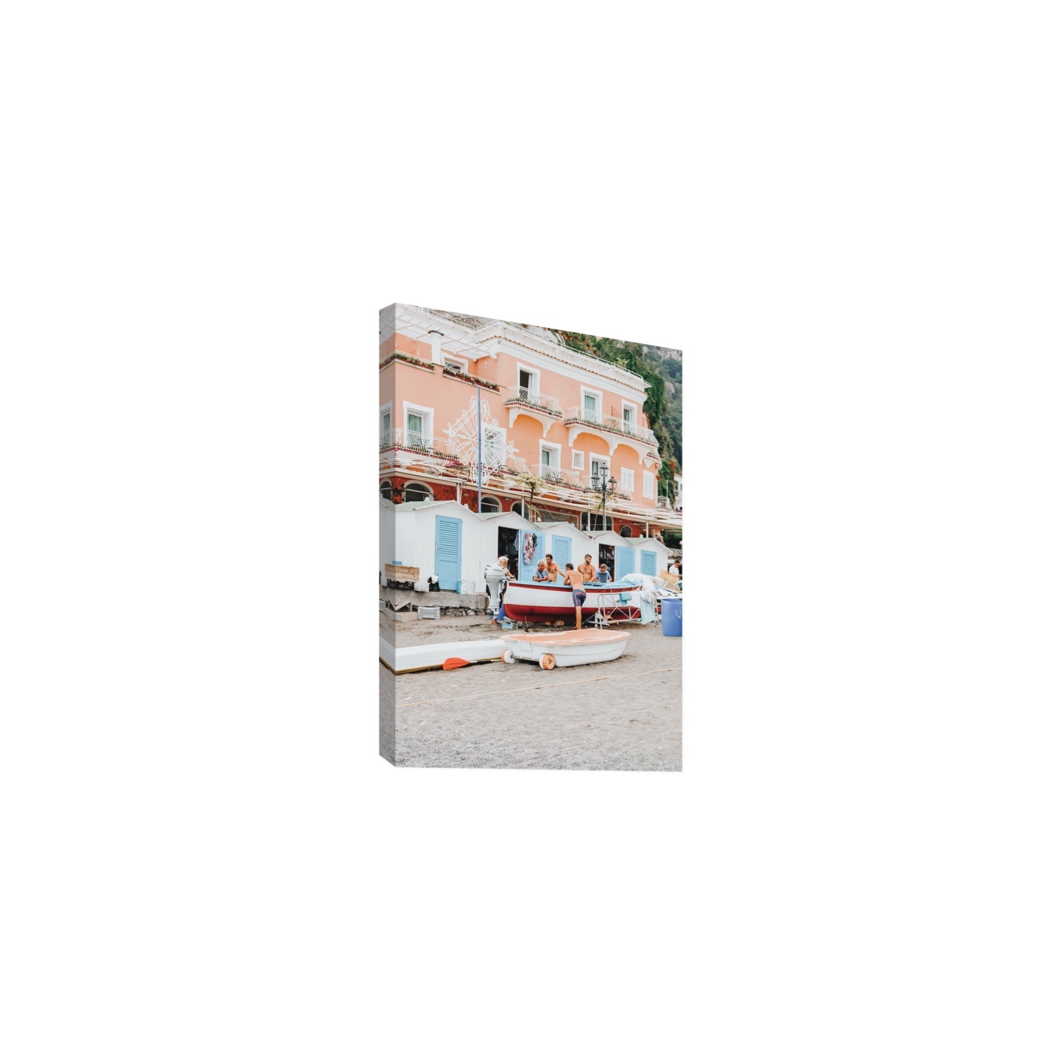 La Riunione della Mattina fine art print, Positano, Italy, Medium, Stretched Canvas