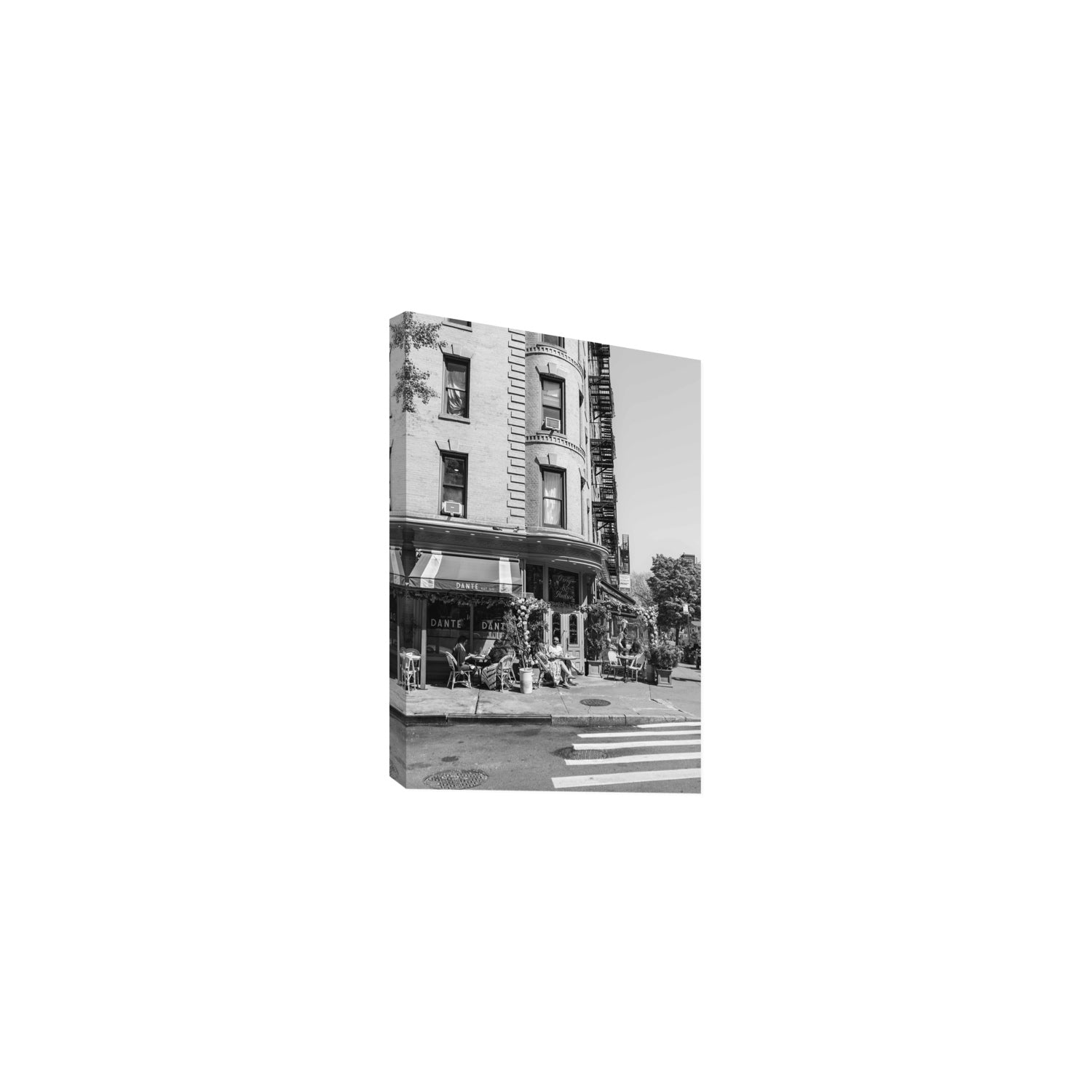 Sunny Soiree New York NYC Black & White wall art Medium stretched canvas print