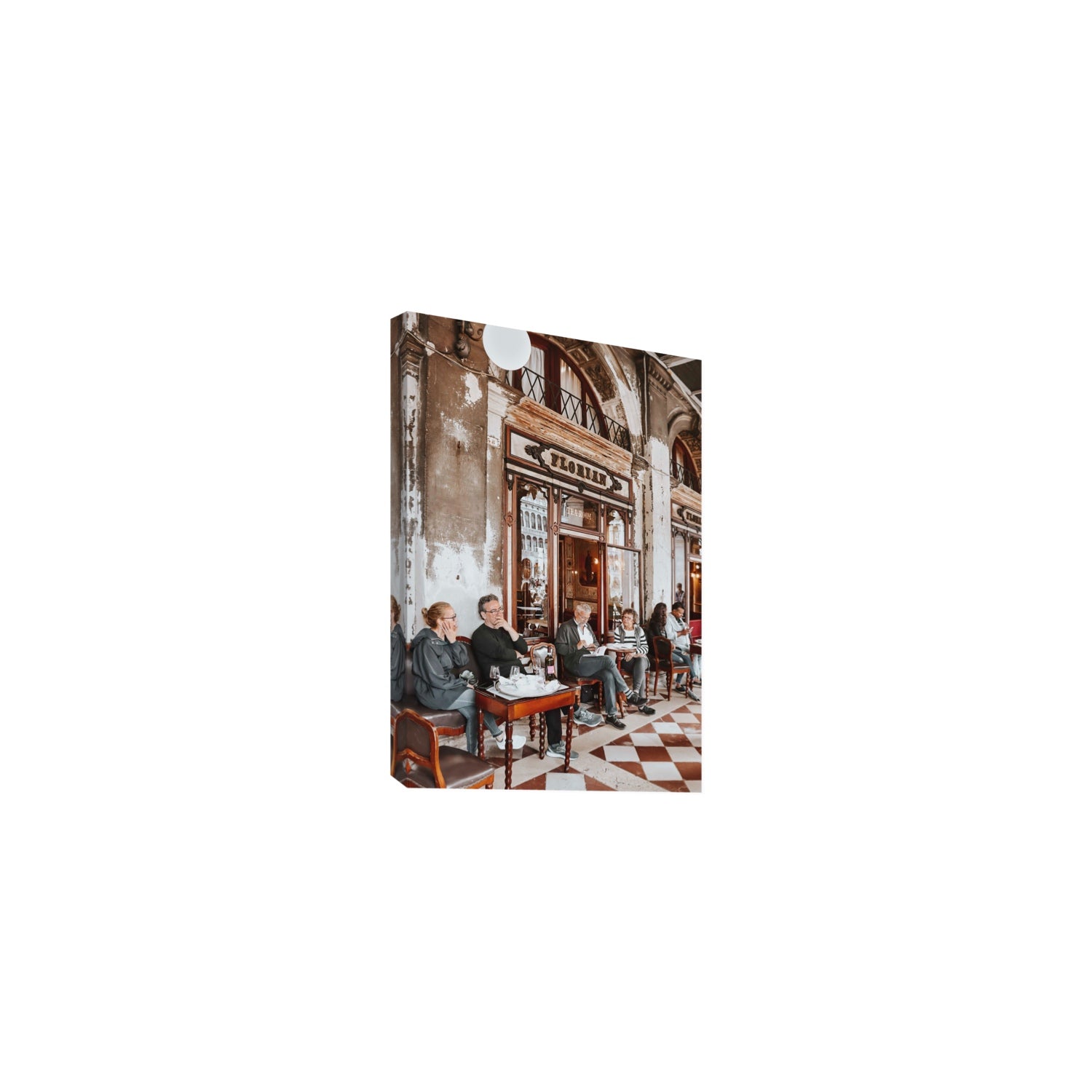 Tea Room Venice Italian wall art Medium stretched canvas print