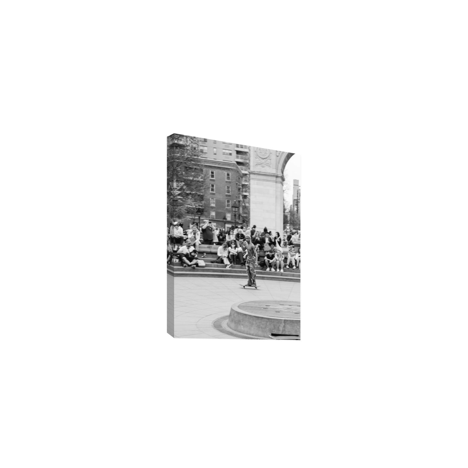 Parkside Pirouettes New York NYC Black & White wall art Medium stretched canvas print