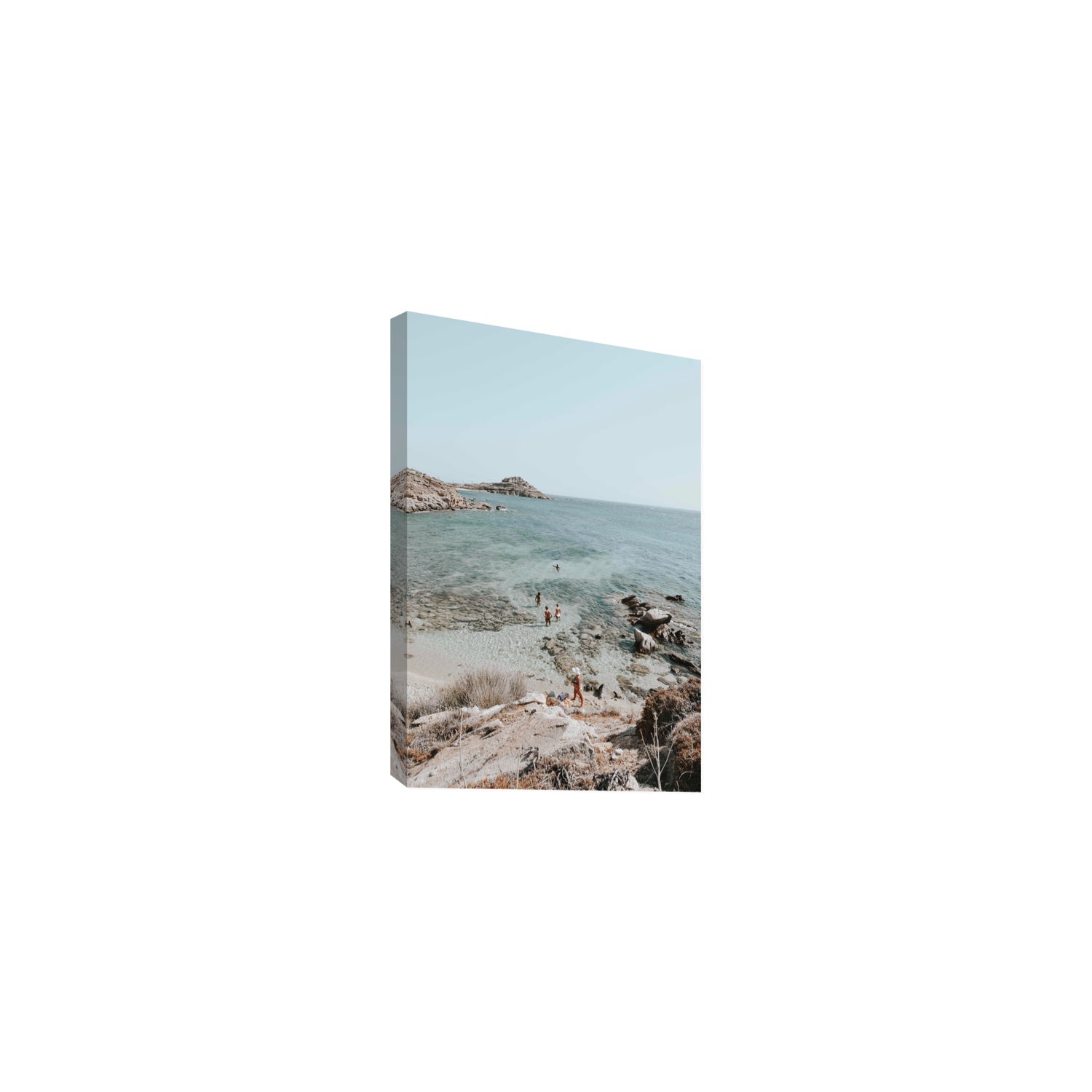 Explorers Mykonos Greek island wall art Medium stretched canvas print